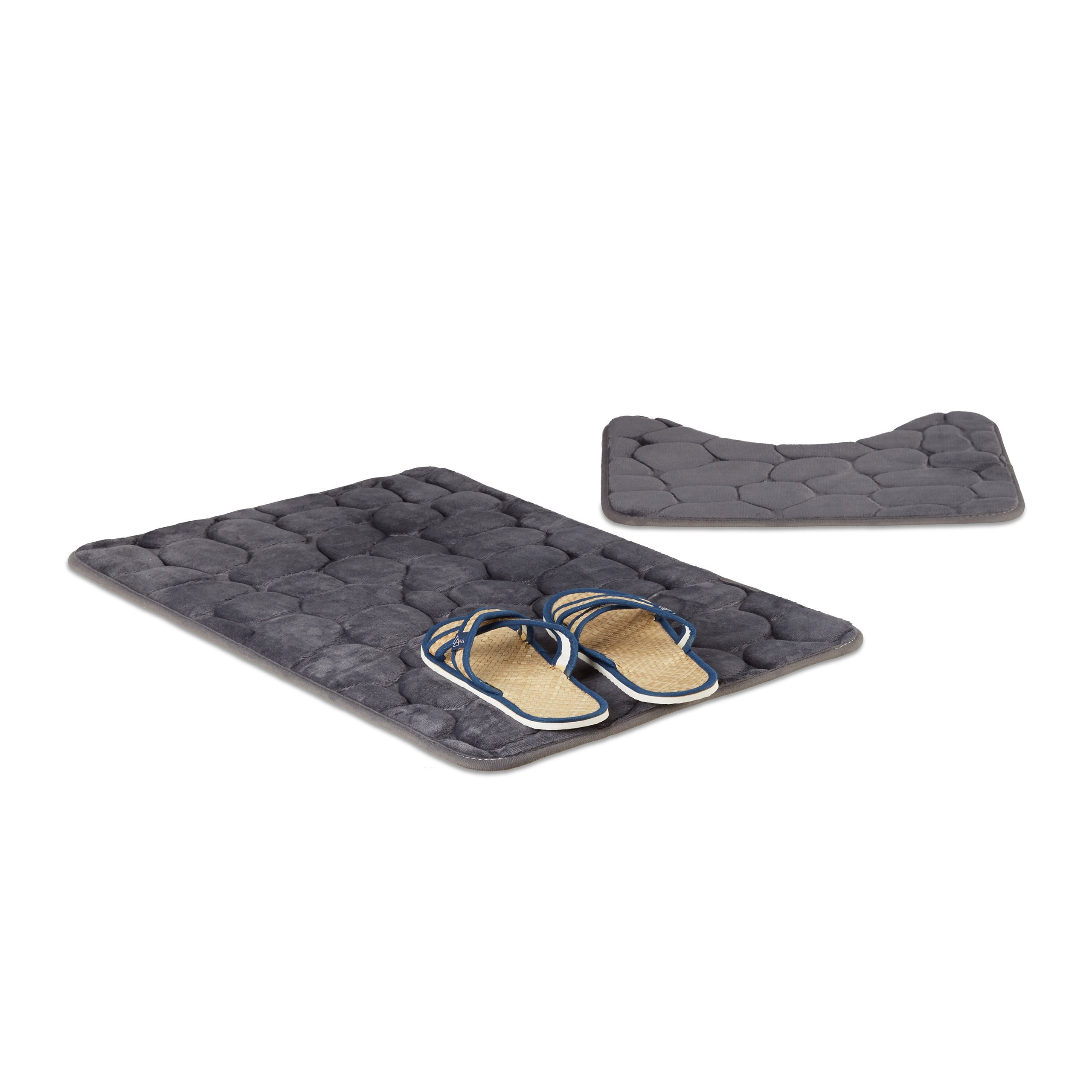 relaxdays-badematten-set-2-teilig-anthrazit-memory-schaum-50-x-70-cm-wc-vorleger image 5
