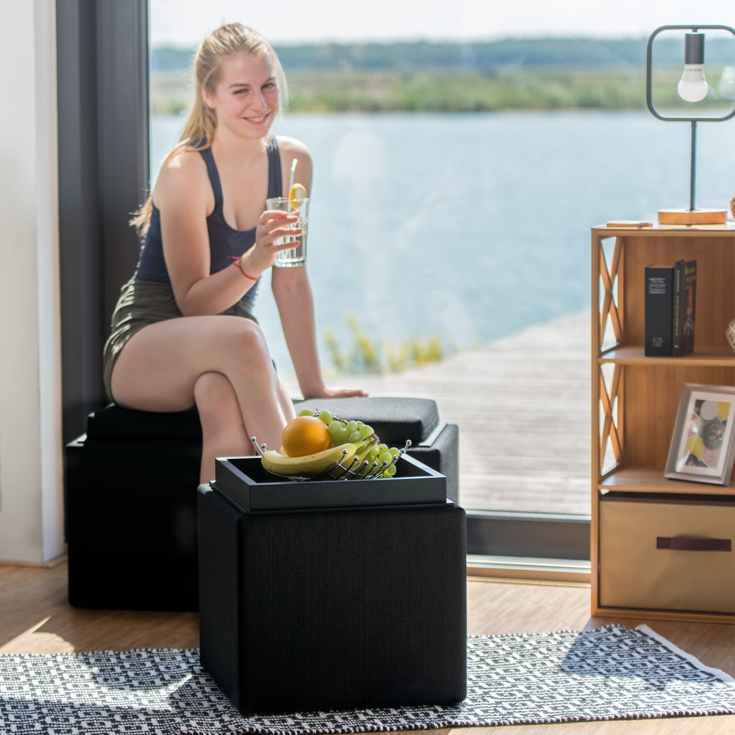 relaxdays-sitzhocker-mit-stauraum-42x40-5x40-5-cm-stoff-schwarz image 2