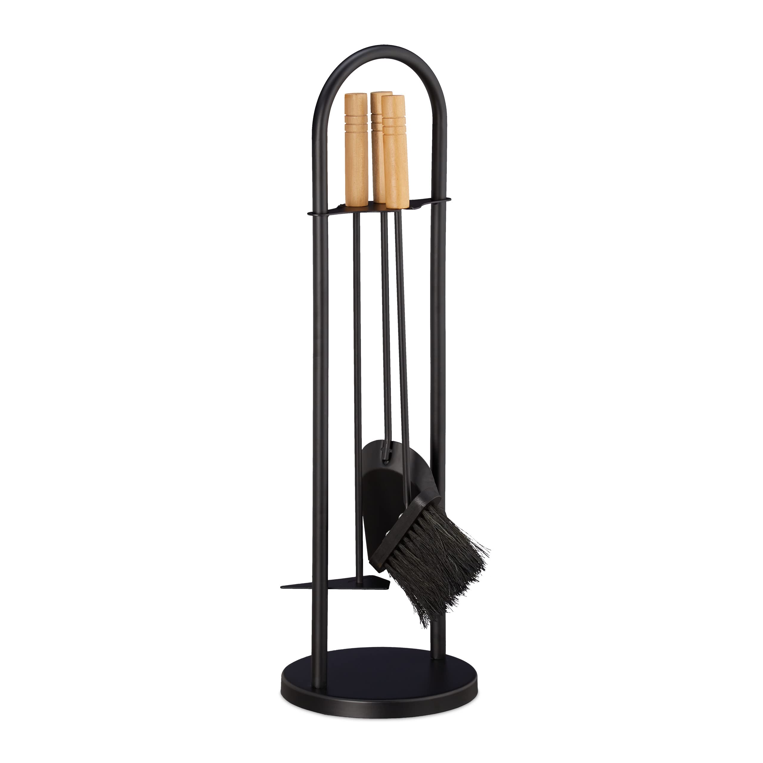 relaxdays-kaminbesteck-4-teilig-schwarz-kamingarnitur-stahl-68-5-cm image 1