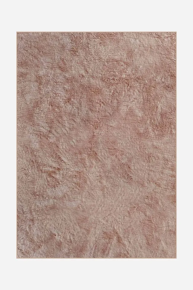 teppana-flausch-mono-blush-teppich-waschbarer-hochflor-teppich-braun-einfarbig image 1
