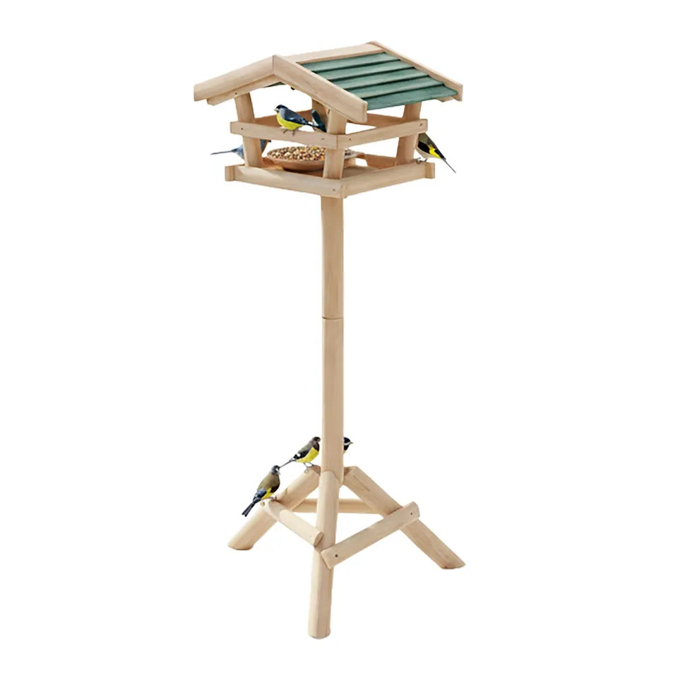 relaxdays-vogelhaus-mit-st-nder-100x37x43-cm-natur-gr-n image 1