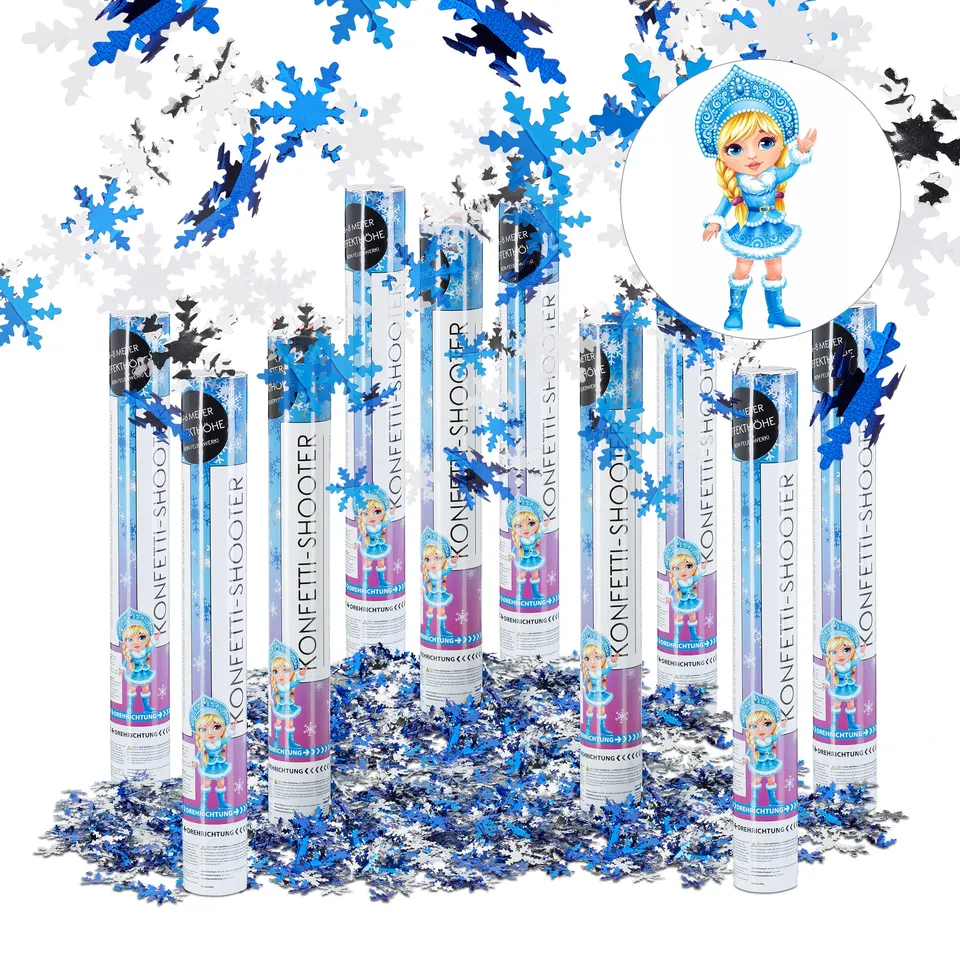 relaxdays-10-x-party-popper-40-cm-konfettikanonen-set-schneeflocken image 1