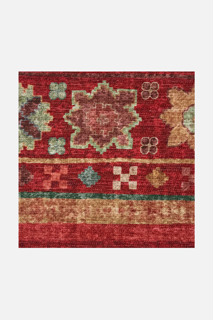 teppana-samira-granat-teppich-waschbarer-boho-teppich-mehrfarbig image 3