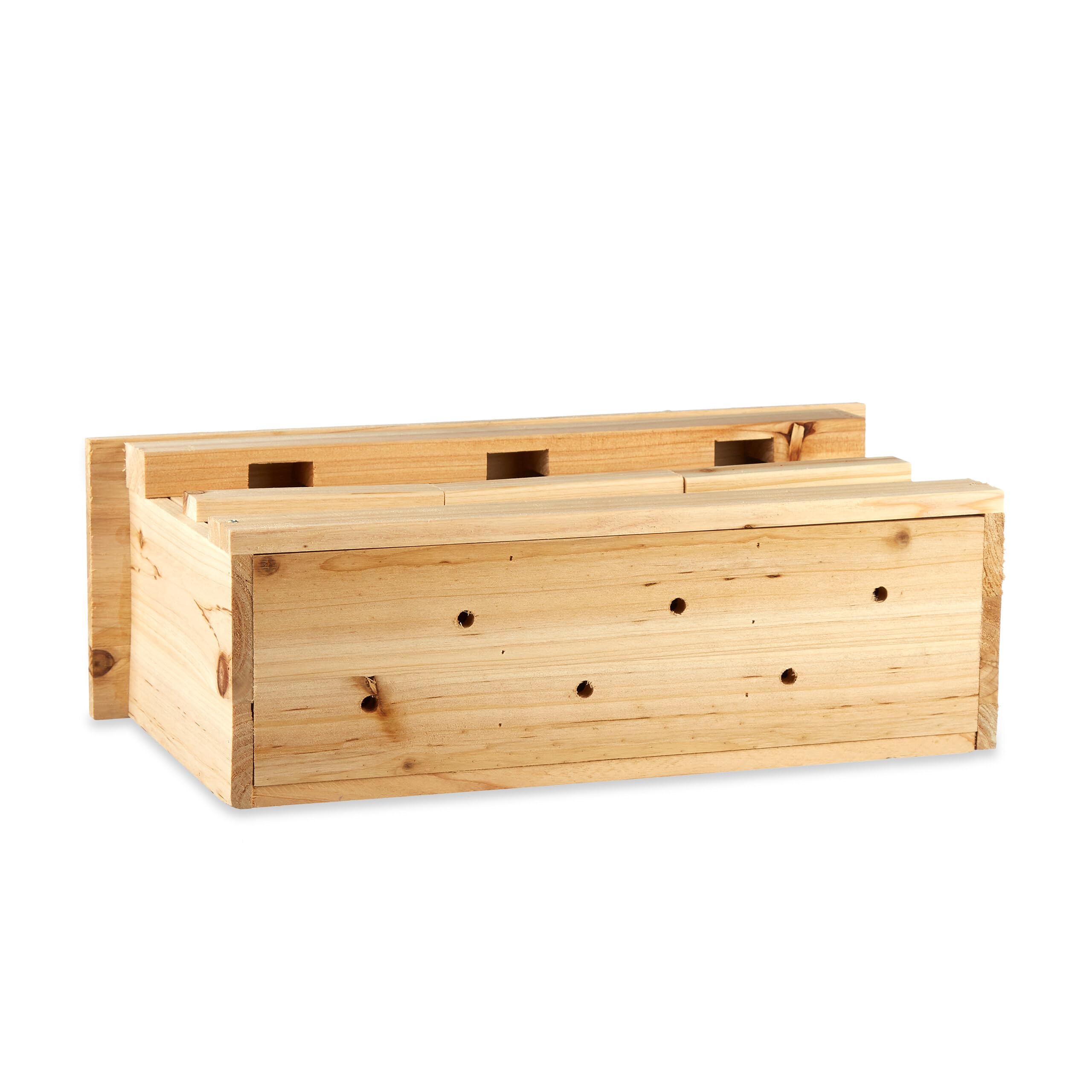 relaxdays-nistkasten-spatzen-3-kammern-holz-21-5-x-43-x-14-5-cm-naturfarben image 7