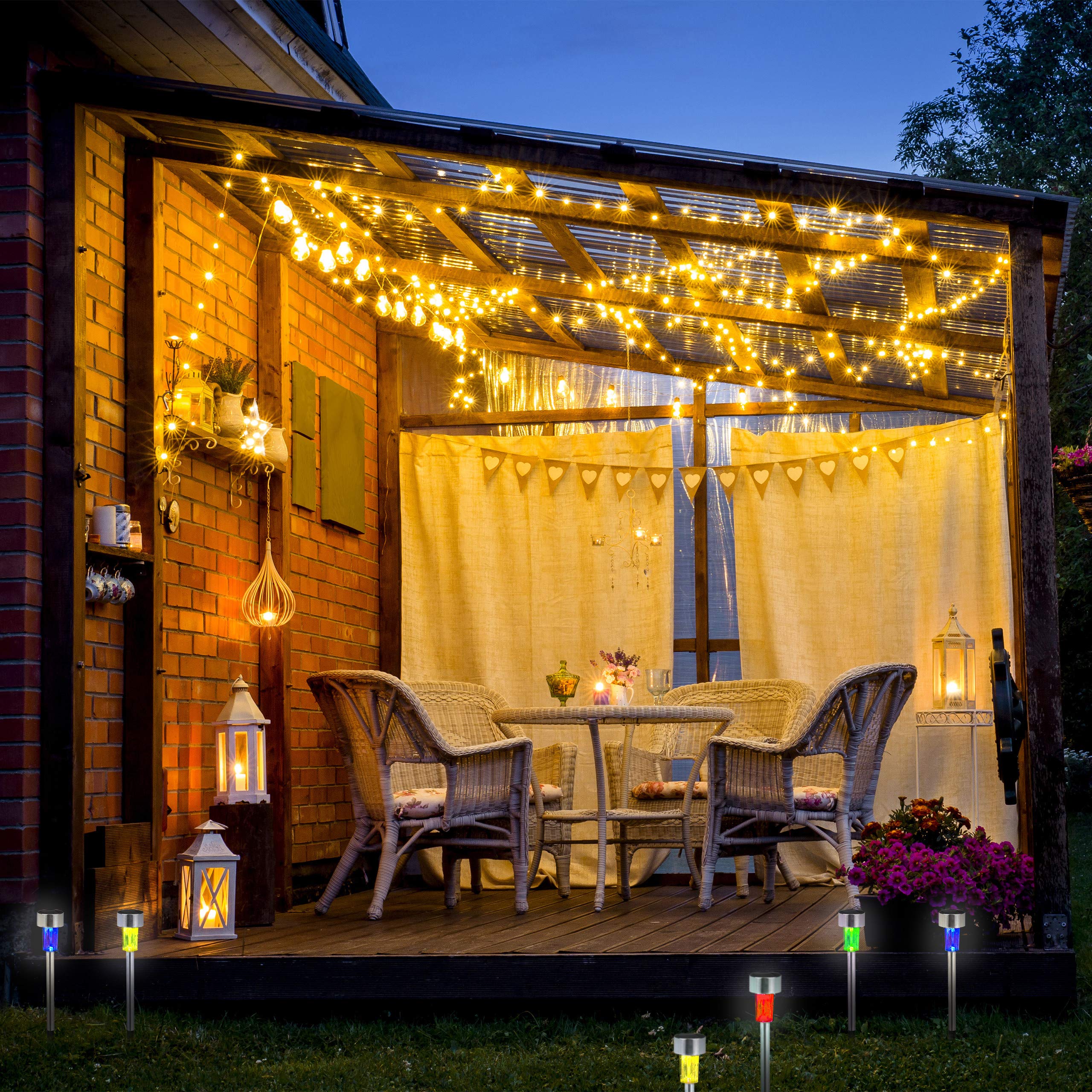 relaxdays-solarleuchte-led-10er-set-farbwechsel-edelstahl-silber-37x5-5-cm image 5