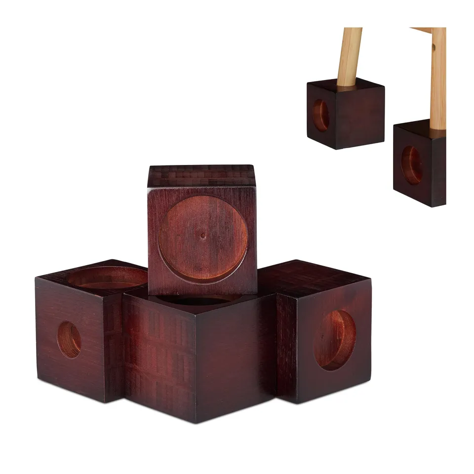 relaxdays-m-belerh-hung-bambus-4er-set-w-rfel-9-4-cm-dunkelbraun image 1