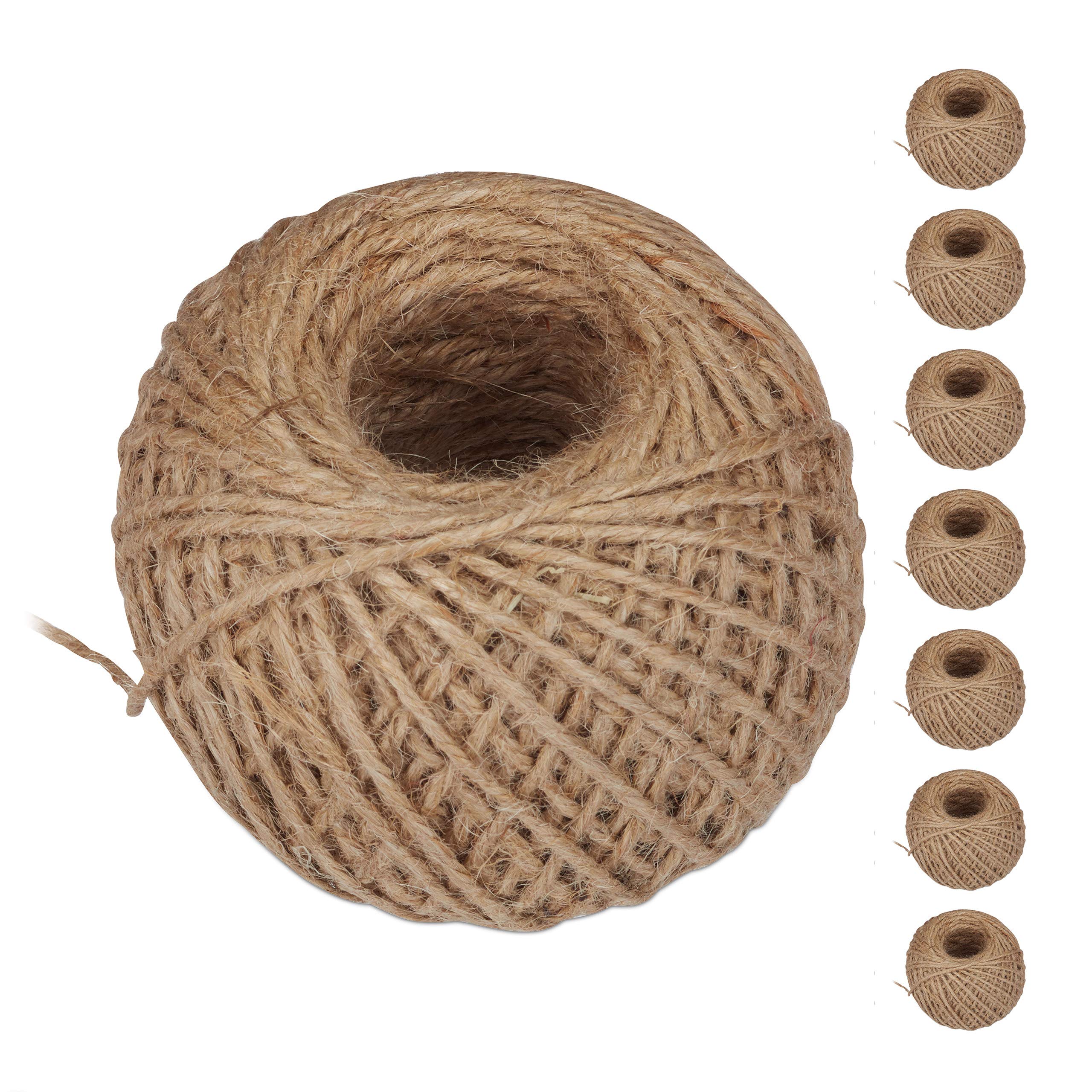 relaxdays-bindfaden-jute-8er-set-8x80-m-natur image 1