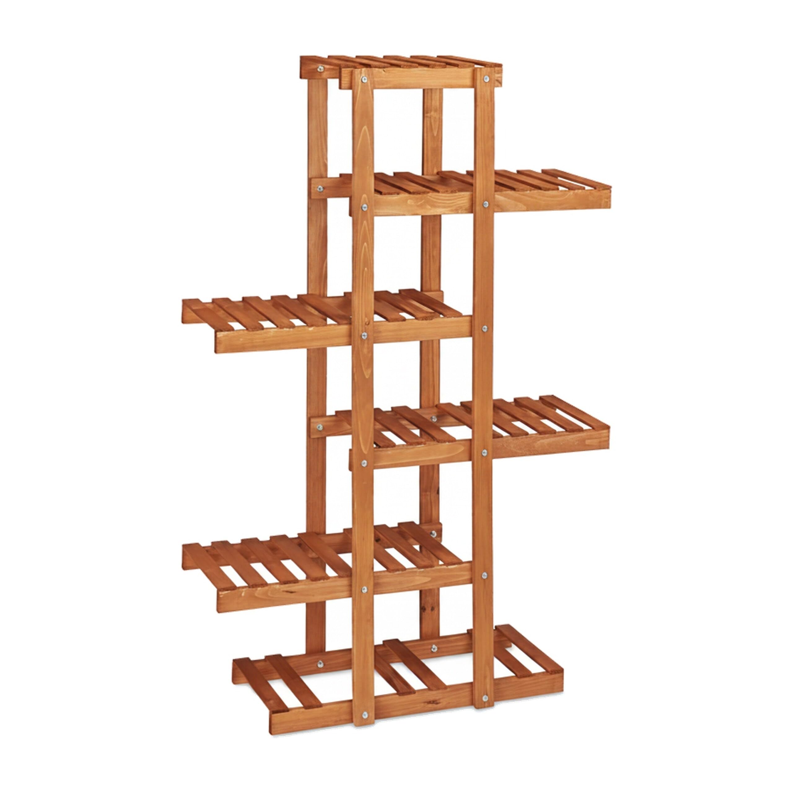 relaxdays-blumenregal-holz-5-ebenen-blumenst-nder-125x81x25-cm-hellbraun image 8
