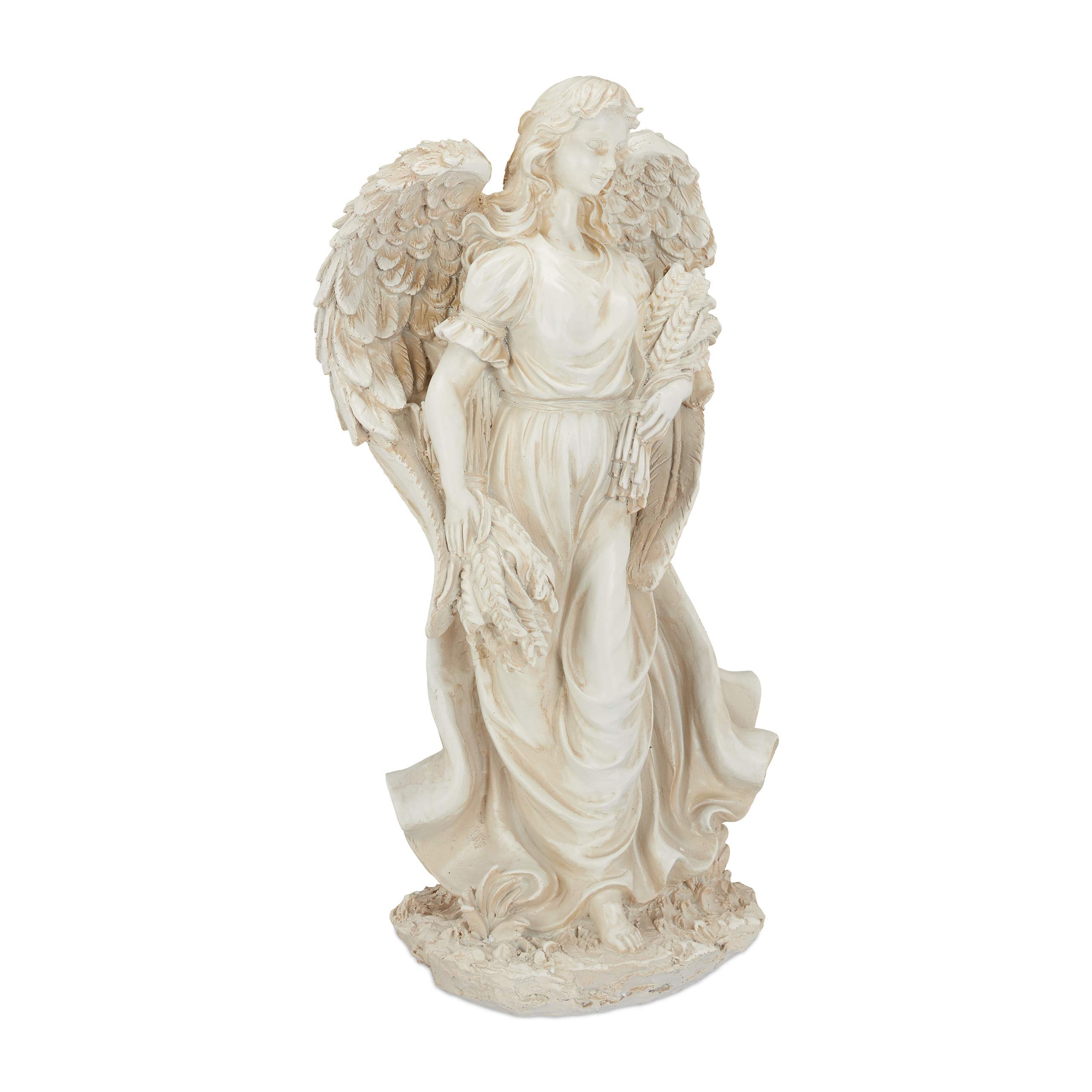 relaxdays-grabengel-stehende-engelfigur-46-5-cm-creme-wei image 1