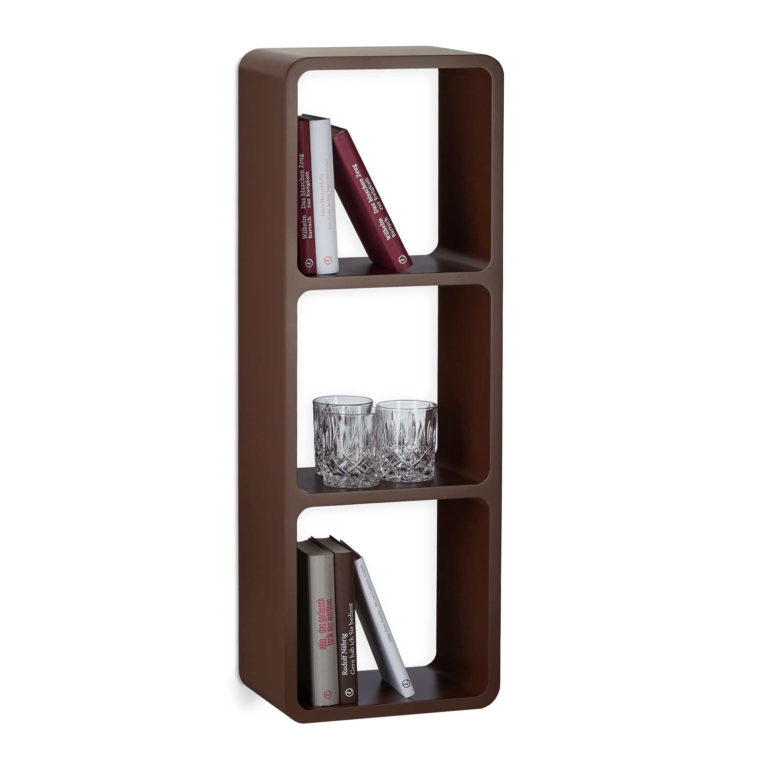 relaxdays-wandregal-mit-3-f-chern-90x30-cm-schweberegal-braun-aus-mdf image 1