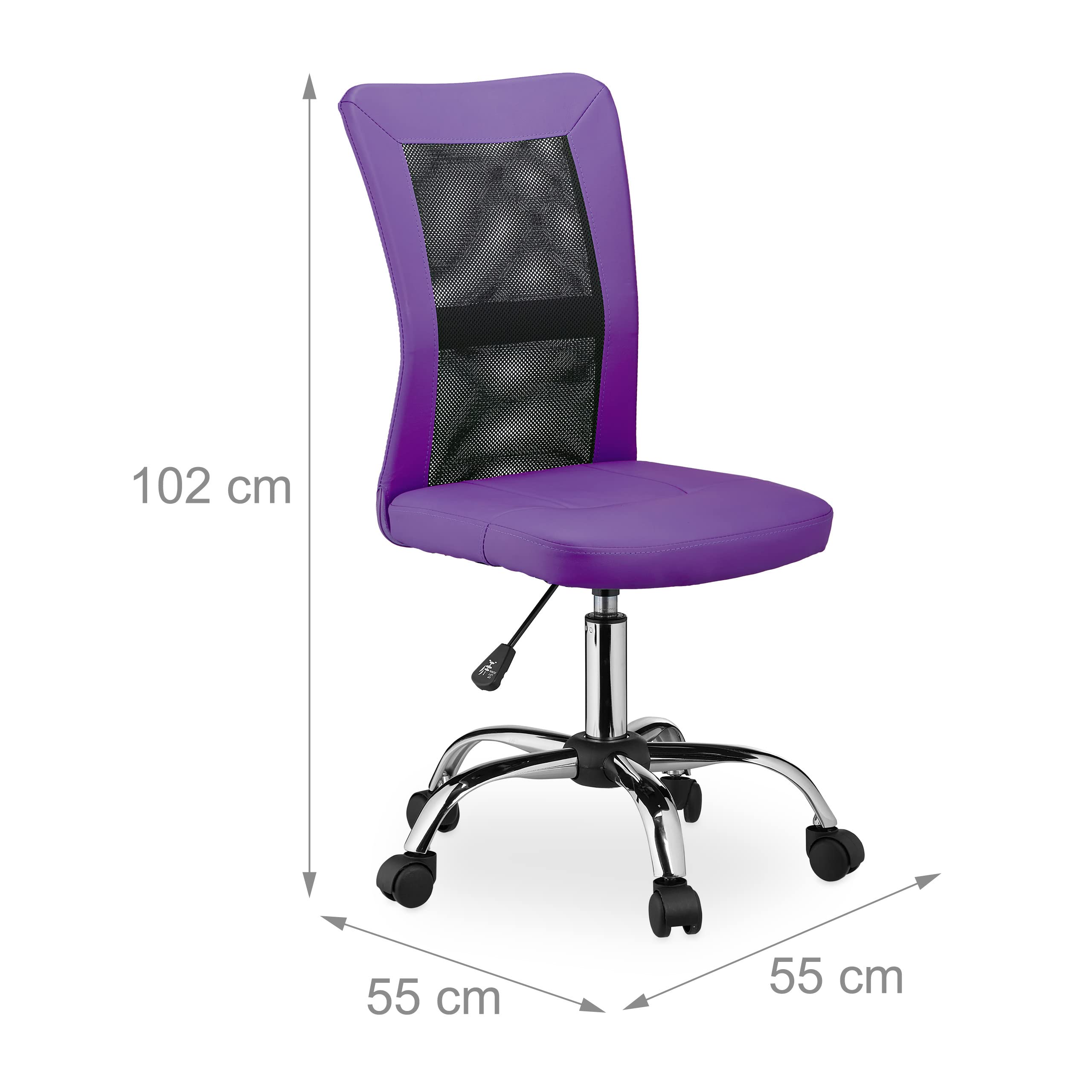 relaxdays-b-rostuhl-drehstuhl-ergonomisch-102-x-55-x-55-cm-lila-90-kg image 3