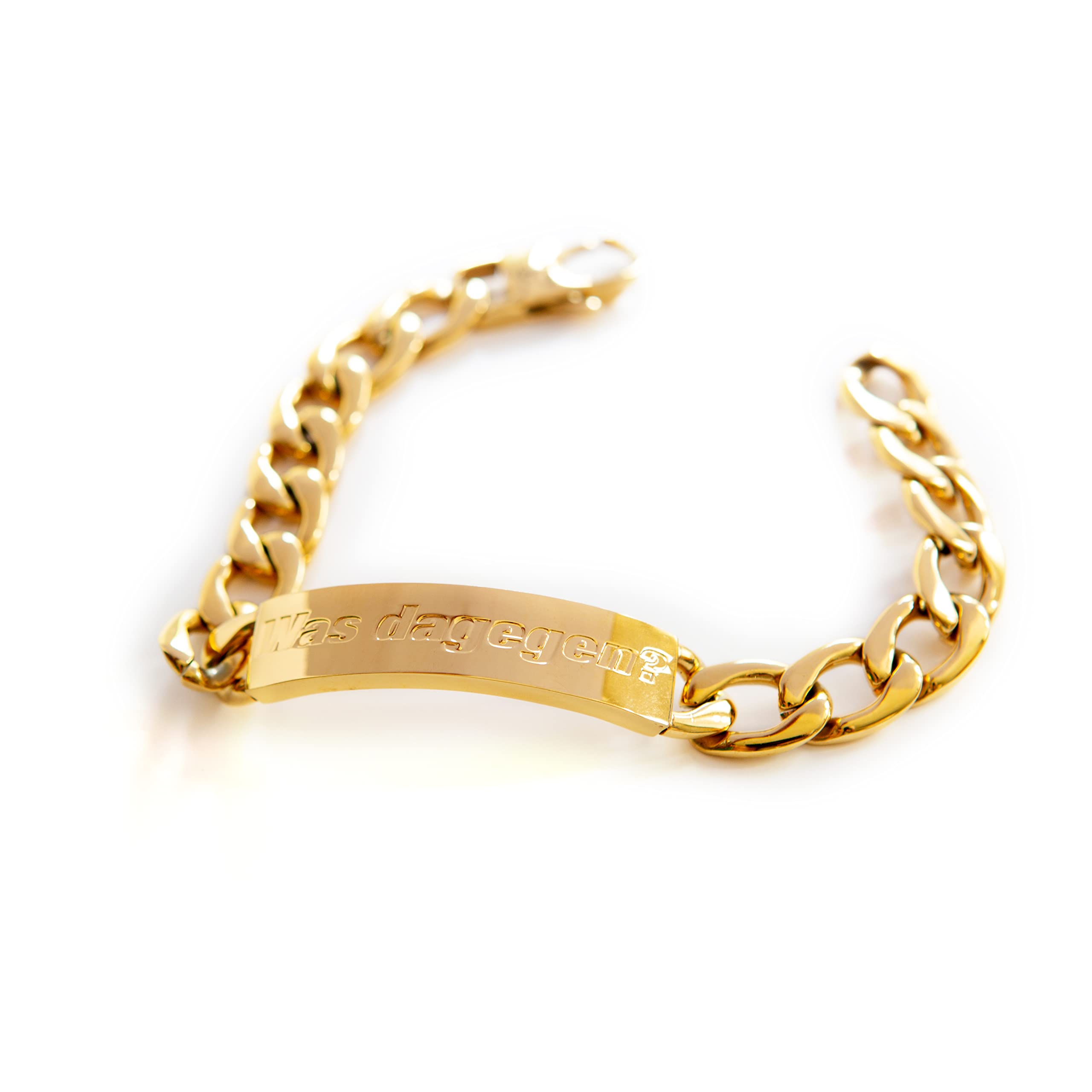 astra-armband-gold-aus-edelstahl-21-cm-gliederkette-12-mm-mit-plakette image 1