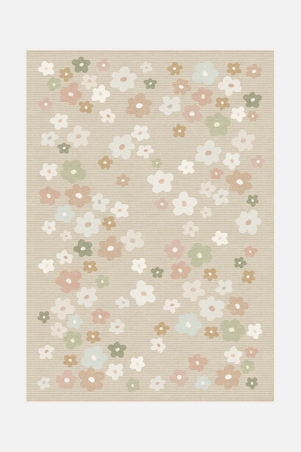 teppana-blumenwiese-taupe-waschbarer-indoor-teppich image 1
