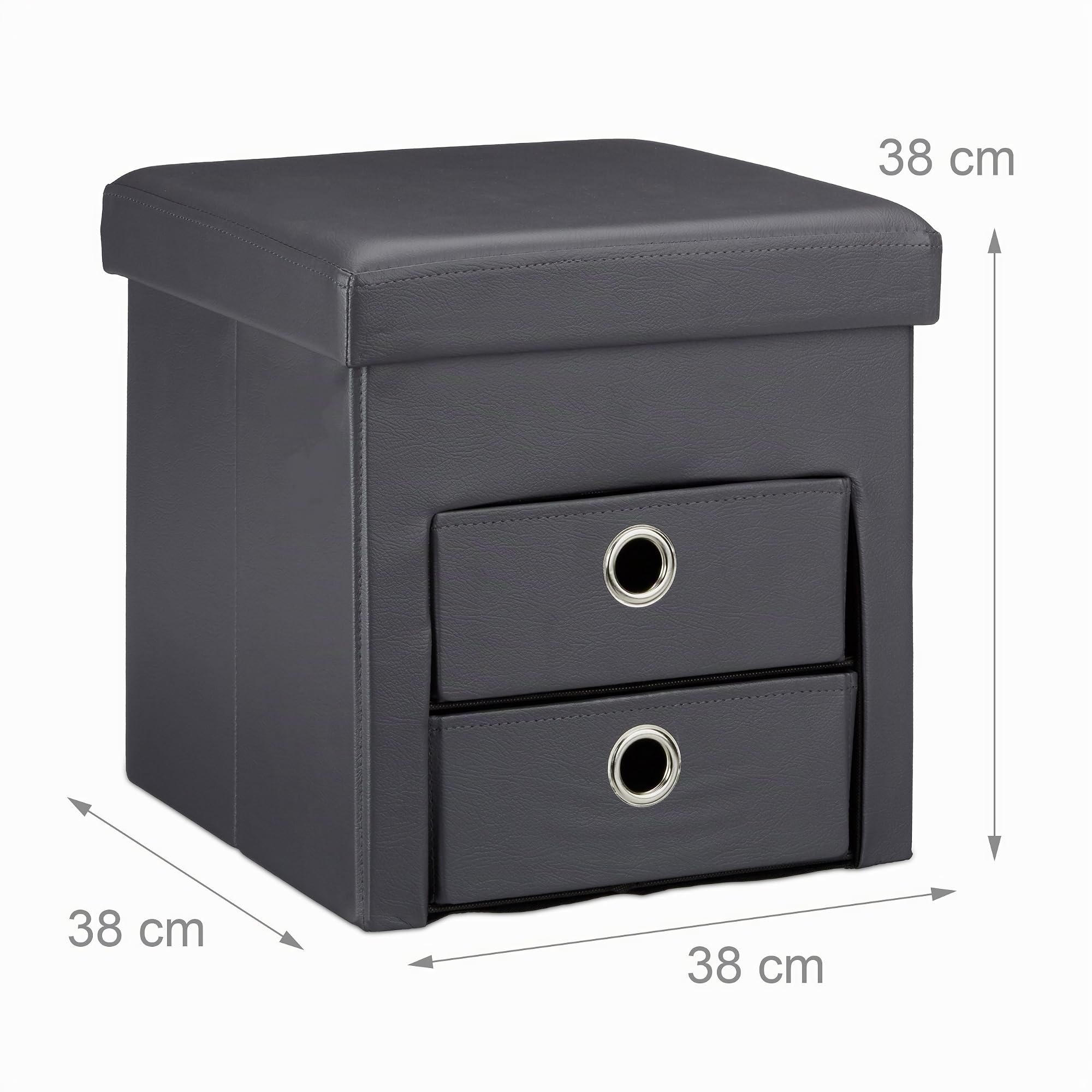 relaxdays-sitzhocker-faltbar-kunstleder-grau-38-x-38-x-38-cm-300-kg image 5