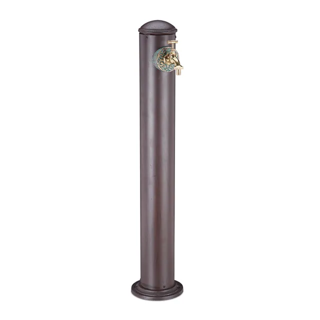 relaxdays-wasserzapfs-ule-antik-91-cm-braun-3-4-zoll image 1