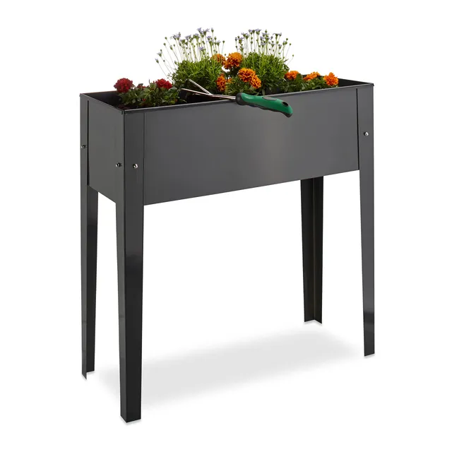 relaxdays-hochbeet-metall-schmal-80-5-x-81-5-x-31-cm-grau image 1