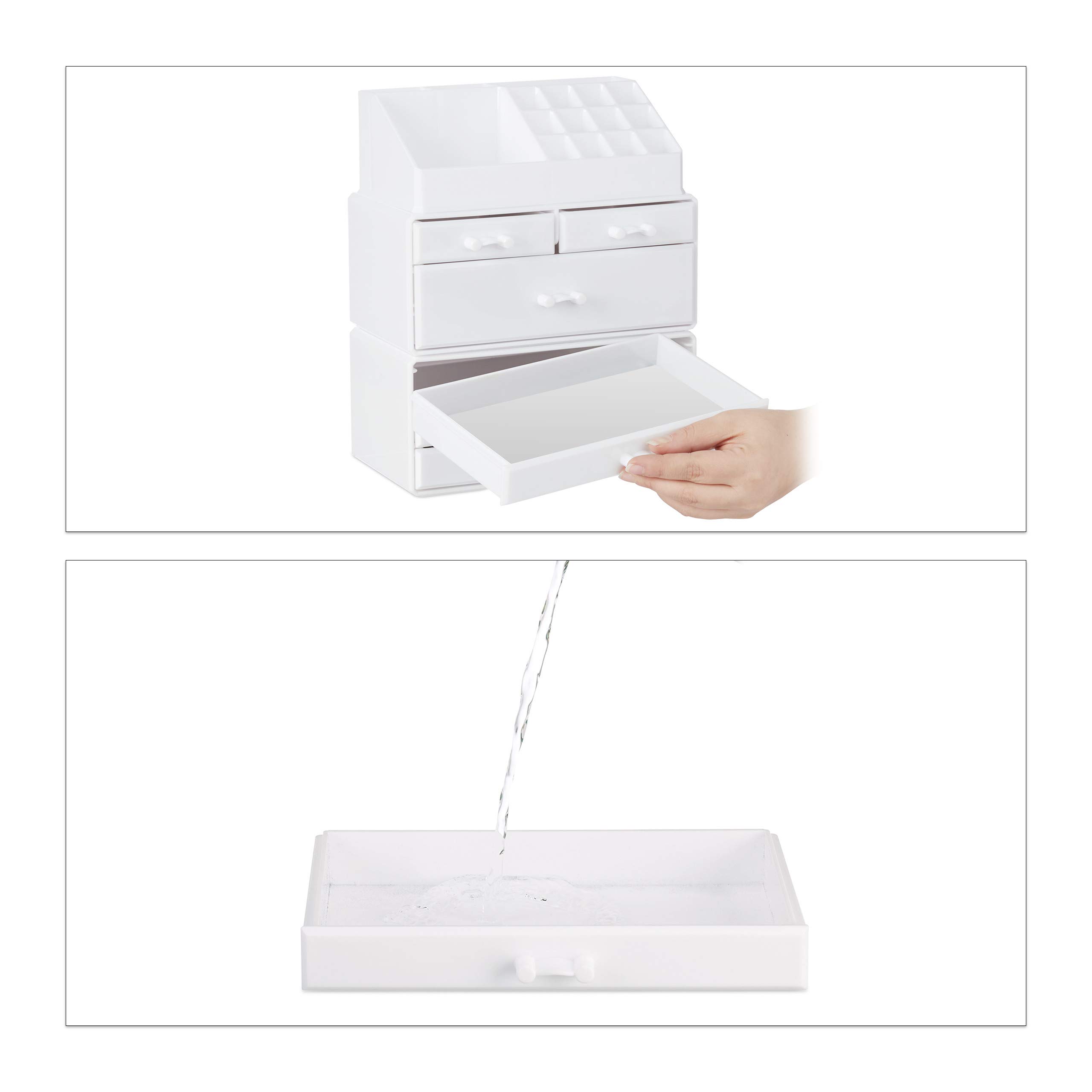 relaxdays-kosmetikorganizer-wei-mit-6-schubladen-stapelbar image 8