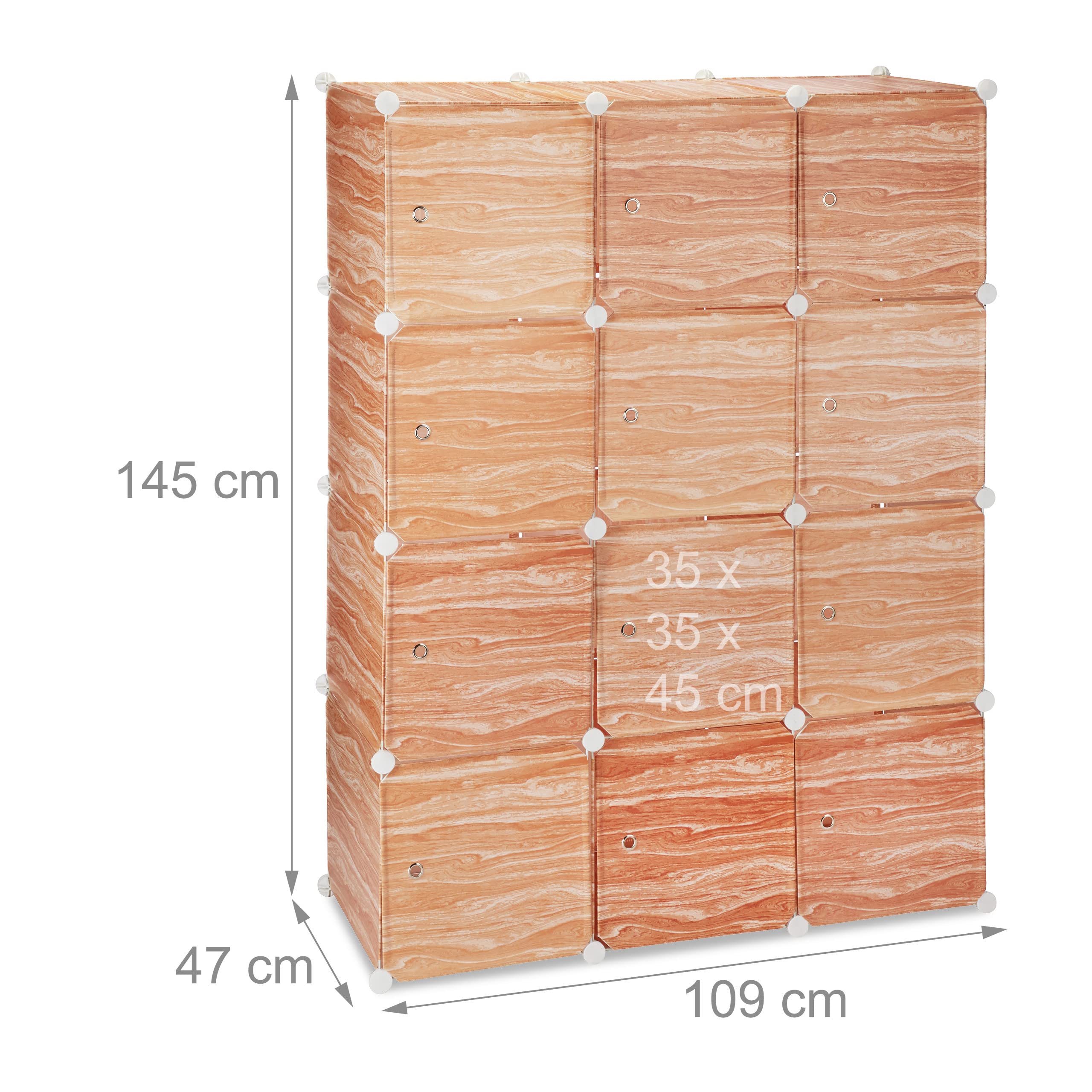 relaxdays-kleiderschrank-stecksystem-8-f-cher-holzoptik-145-x-109-5-x-47-cm image 3