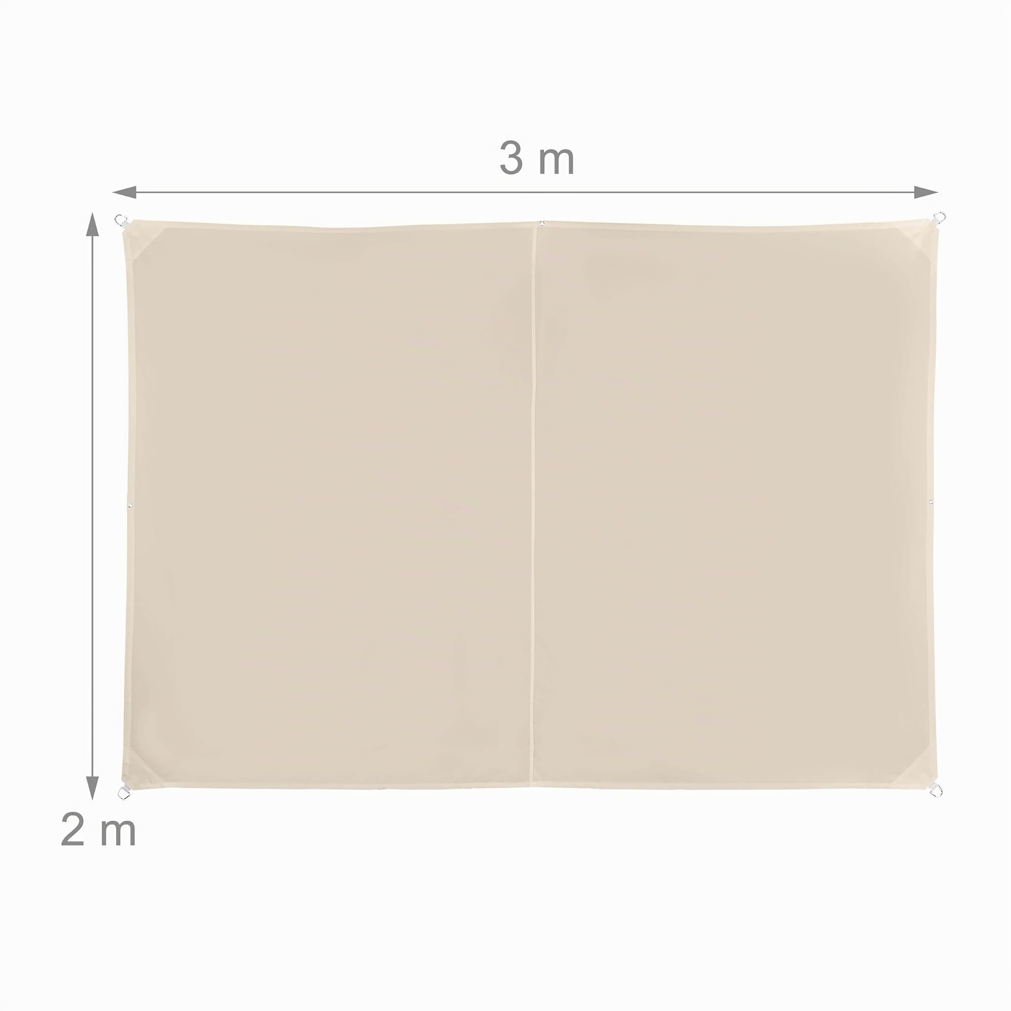 relaxdays-sonnensegel-rechteckig-2-x-3-m-beige-wasserabweisend image 4