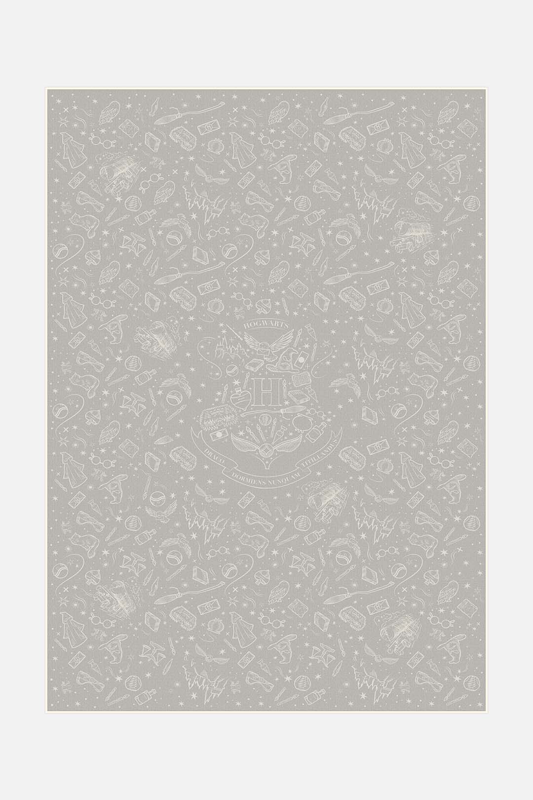 teppana-harry-potter-hogwarts-taupe-waschbarer-indoor-teppich image 1