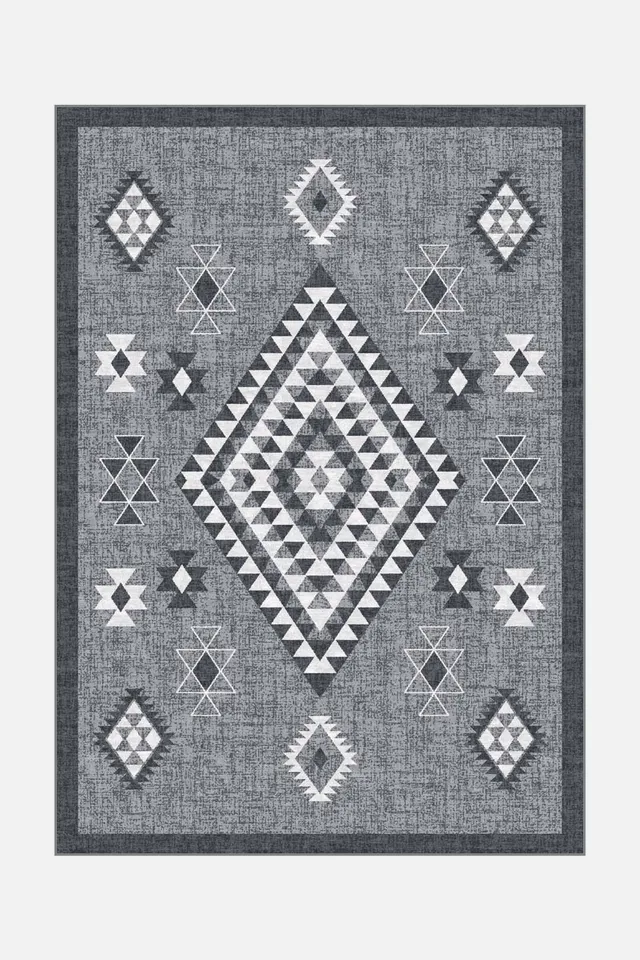 teppana-vera-kiesel-teppich-waschbarer-indoor-teppich-in-dunkelgrau-grau-silber image 1