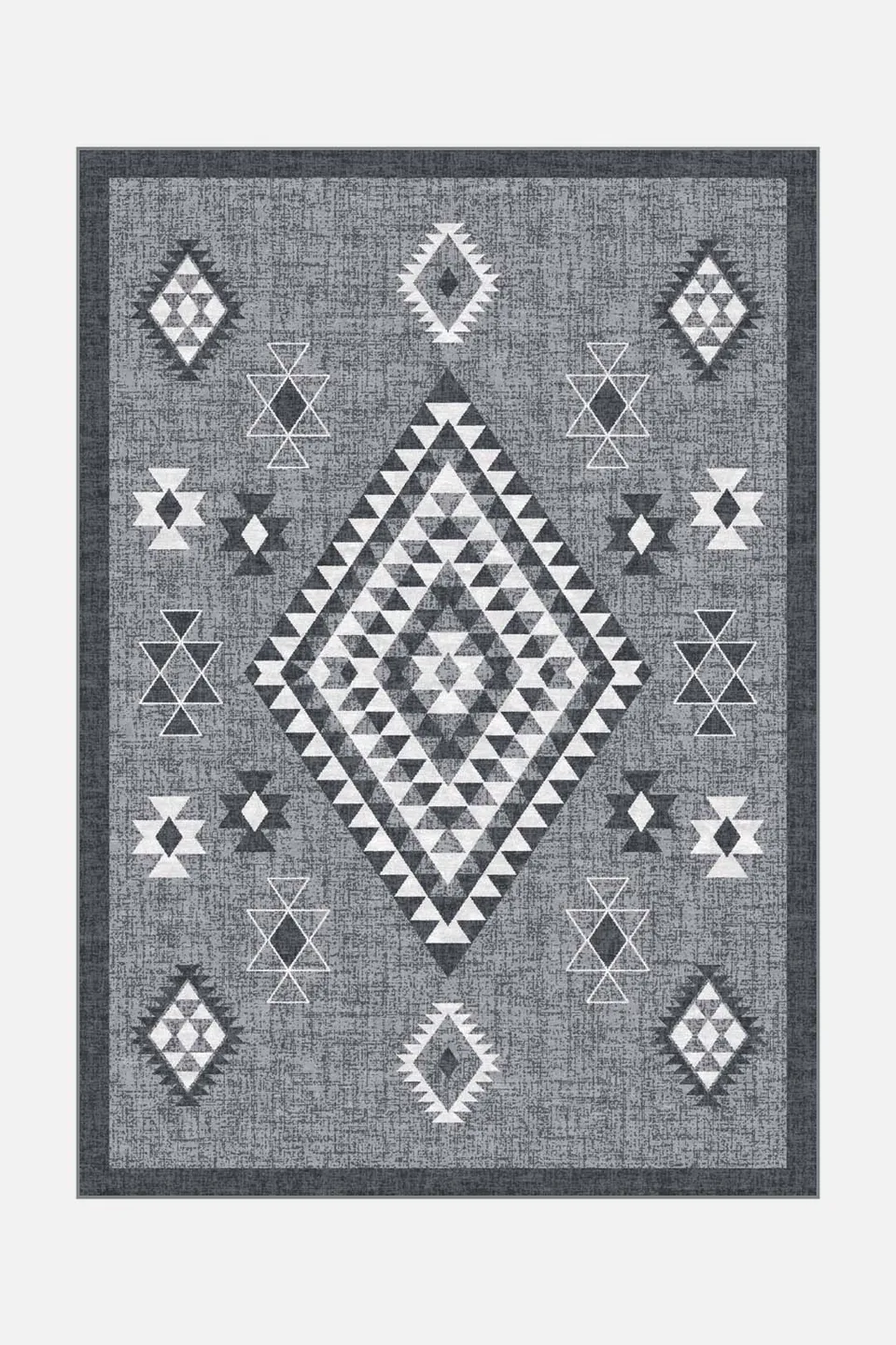 teppana-vera-kiesel-teppich-waschbarer-indoor-teppich-in-dunkelgrau-grau-silber image 1
