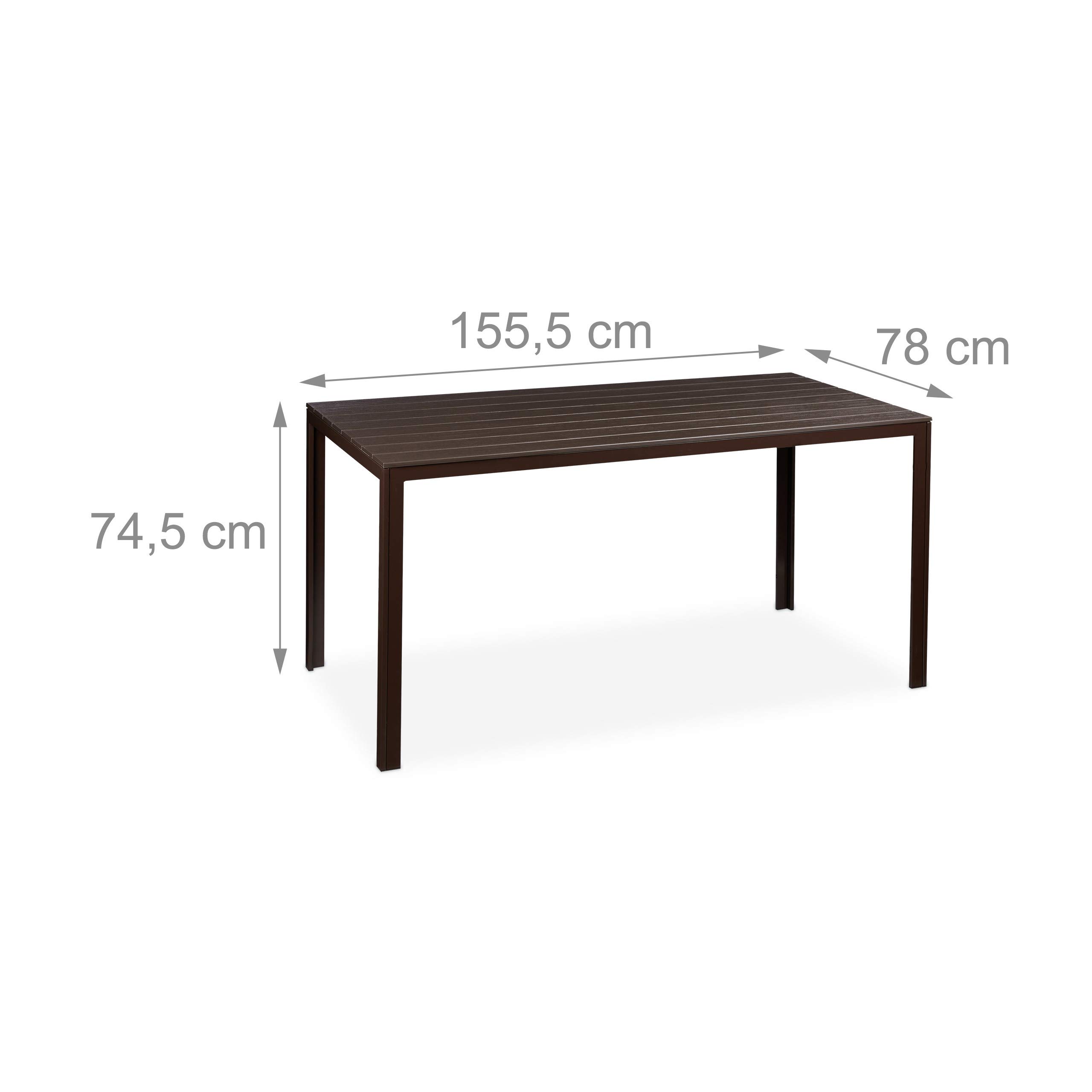 relaxdays-gartentisch-rechteckig-holzoptik-155-5x78-cm-braun-f-r-6-personen image 2