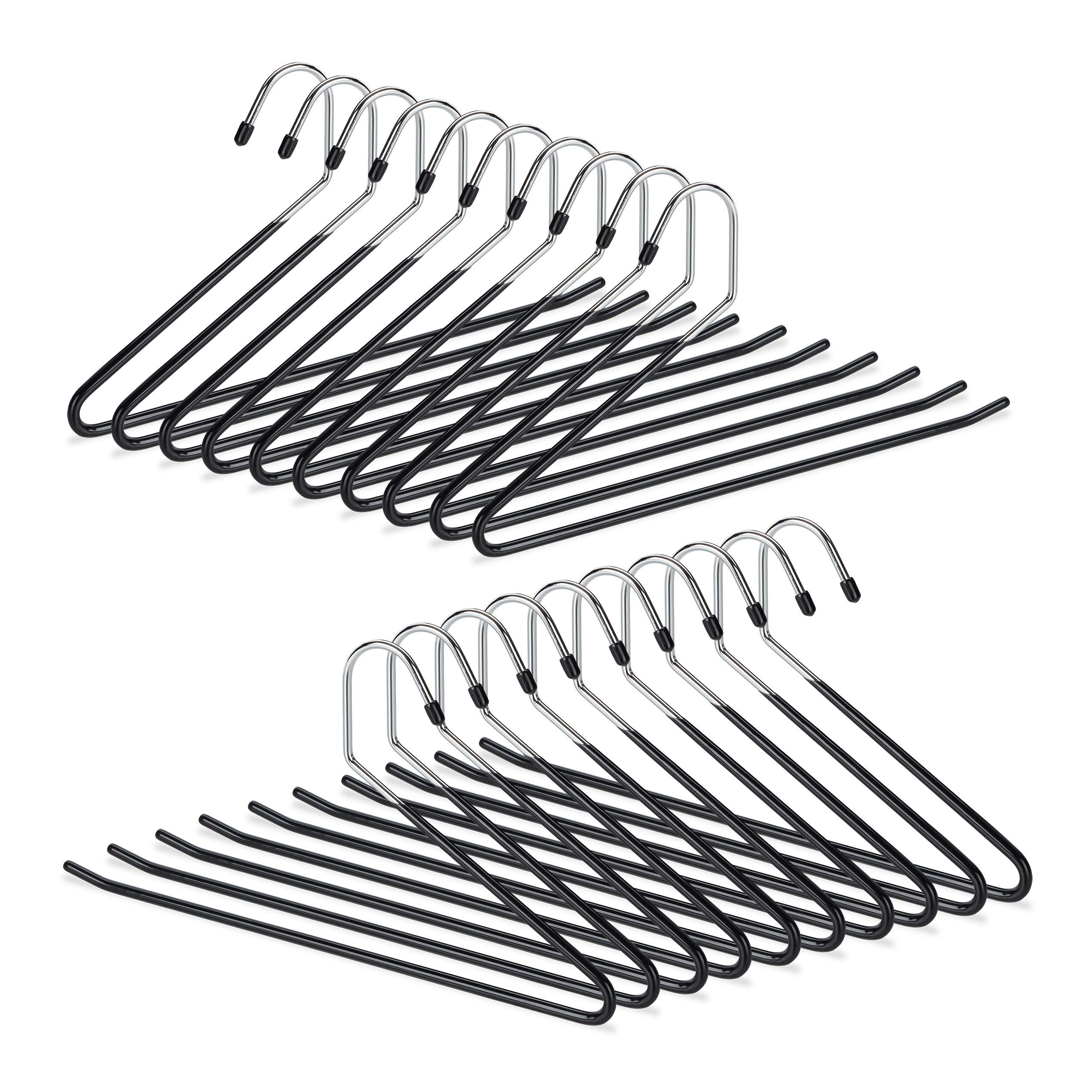 relaxdays-hosenb-gel-set-20er-rutschfest-metall-schwarz-18-cm image 1
