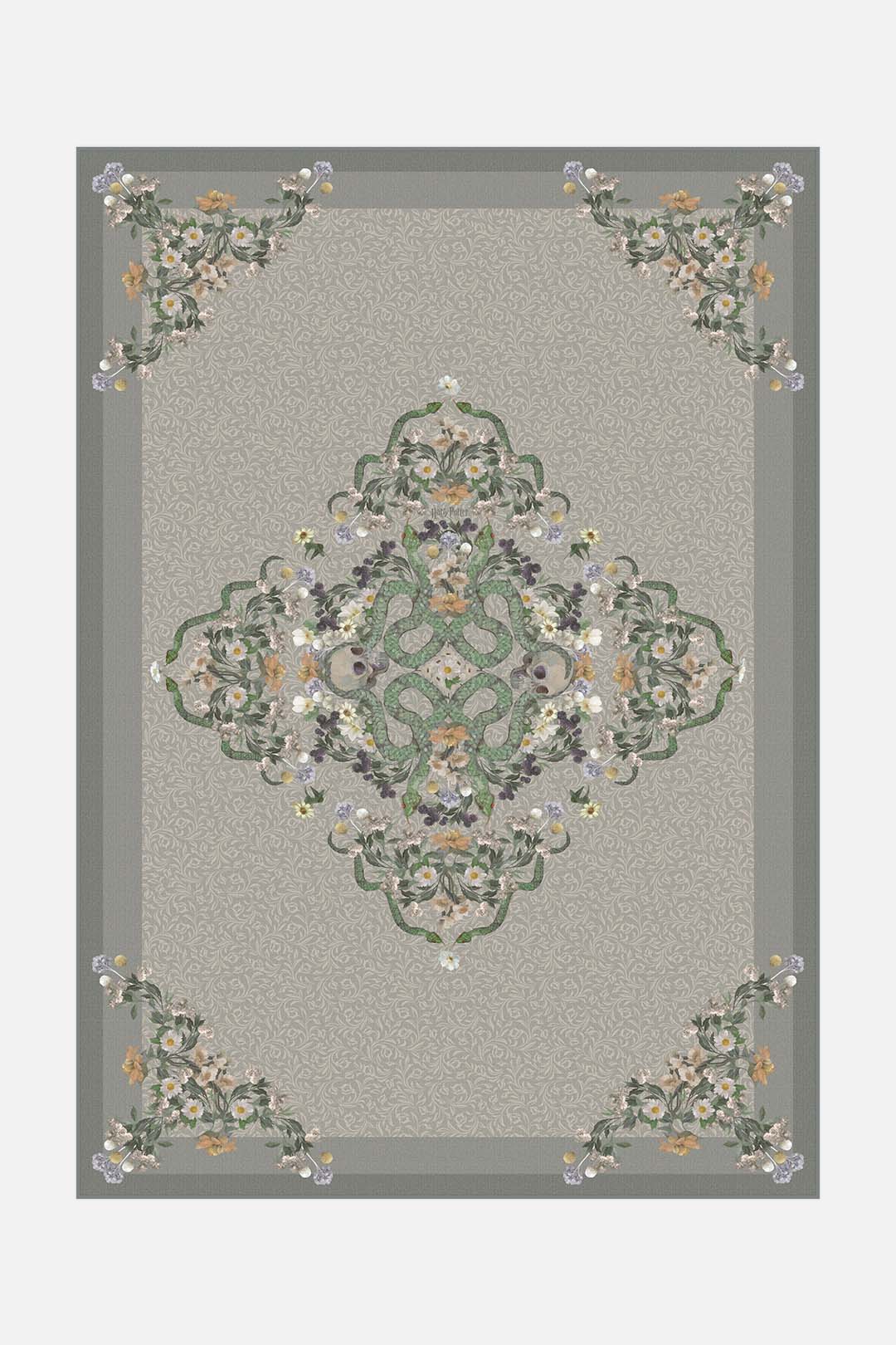 teppana-harry-potter-schlangen-greige-waschbarer-indoor-teppich image 1