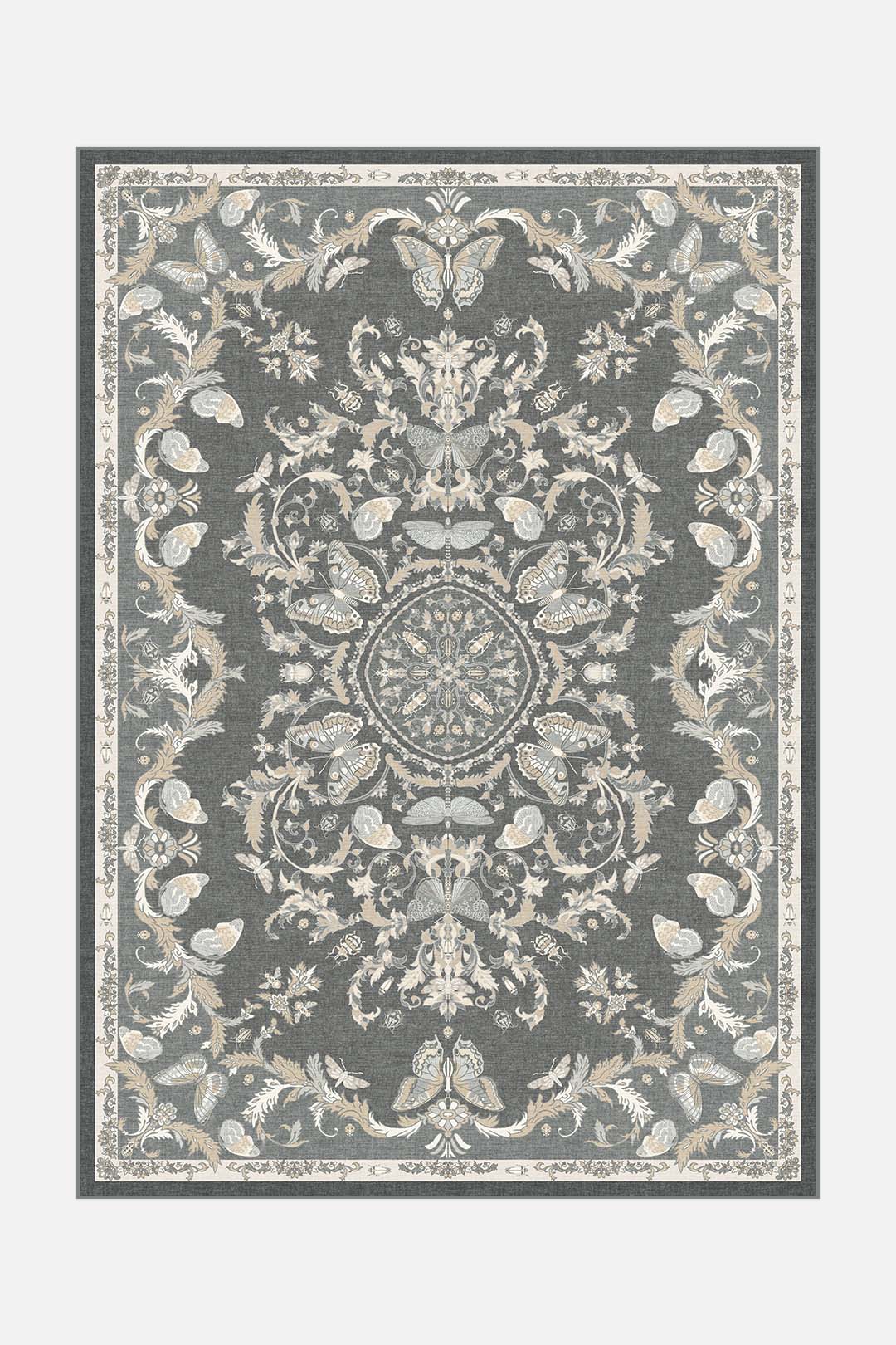 teppana-nymphalis-anthrazit-teppich-waschbar-grau-beige image 1
