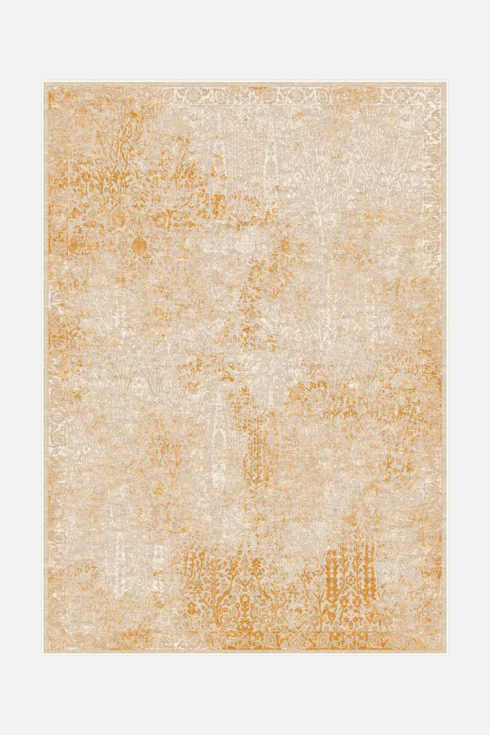 teppana-helene-bernstein-teppich-waschbarer-indoor-teppich-beige-natur-gelb-oran image 1