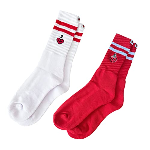 astra-sportsocken-herzanker-2er-pack-rot-wei-unisex-gr-35-46 image 7