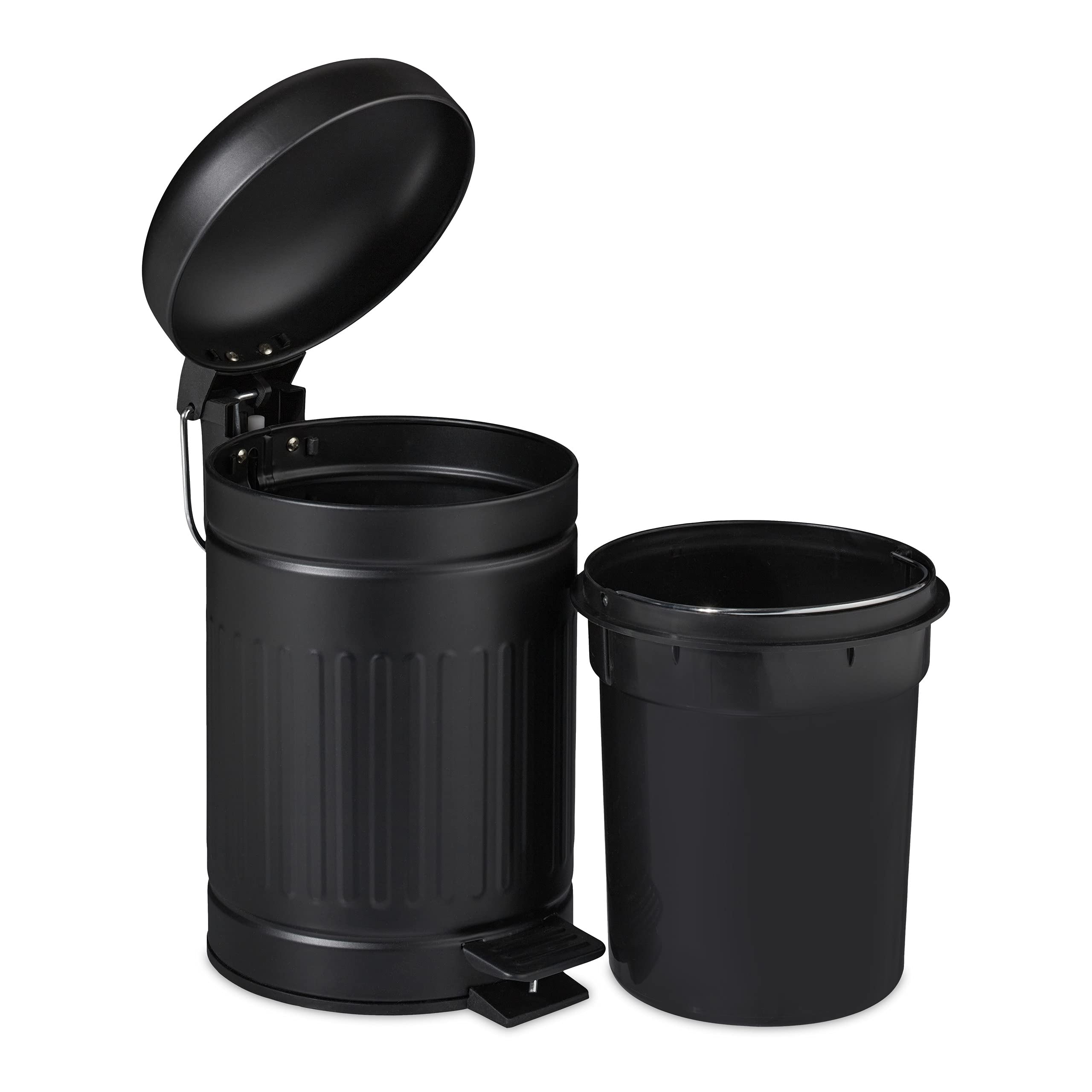 relaxdays-kosmetikeimer-3-liter-treteimer-metall-schwarz image 6