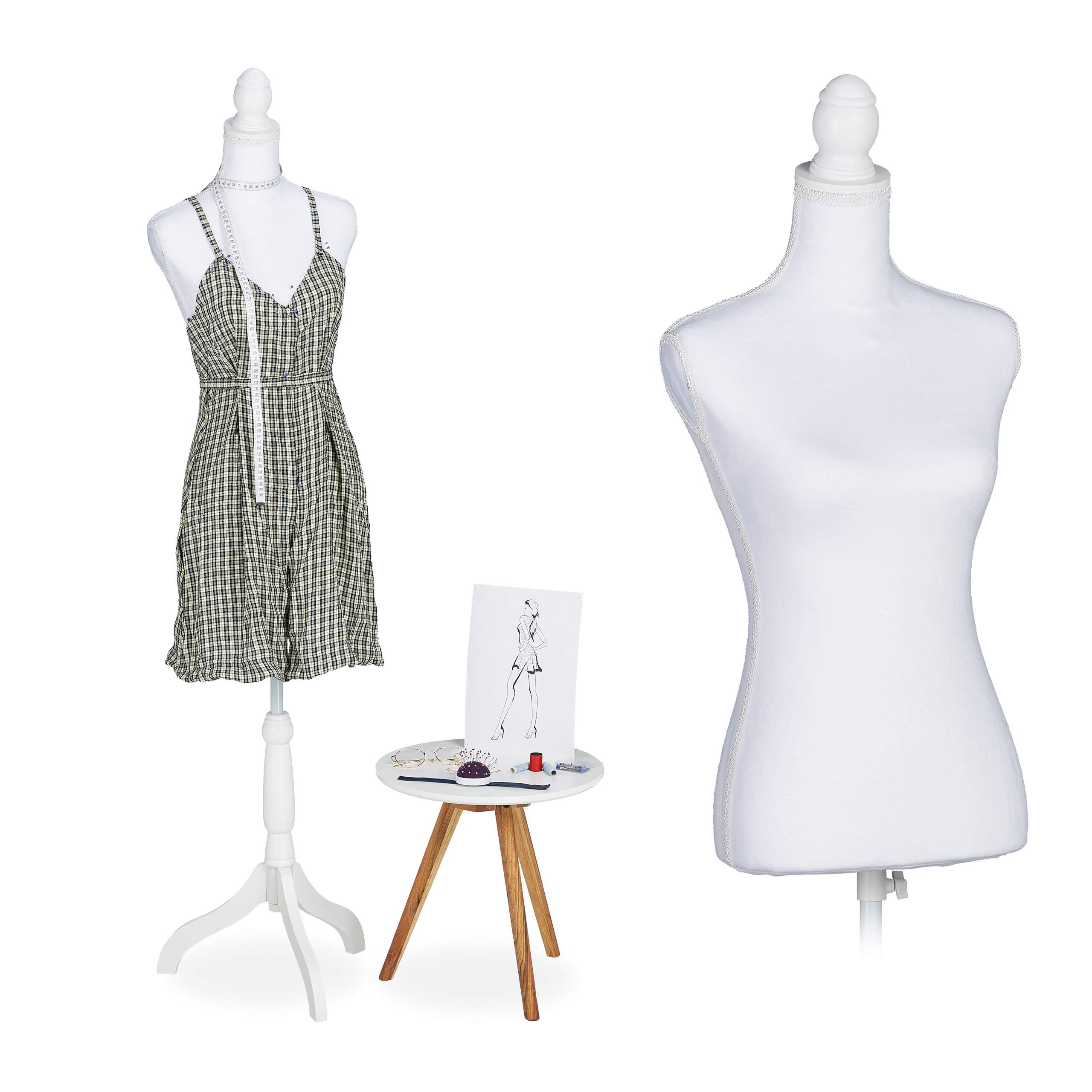 relaxdays-schneiderpuppe-weiblich-gr-36-38-h-henverstellbar-bis-165-cm-wei image 1