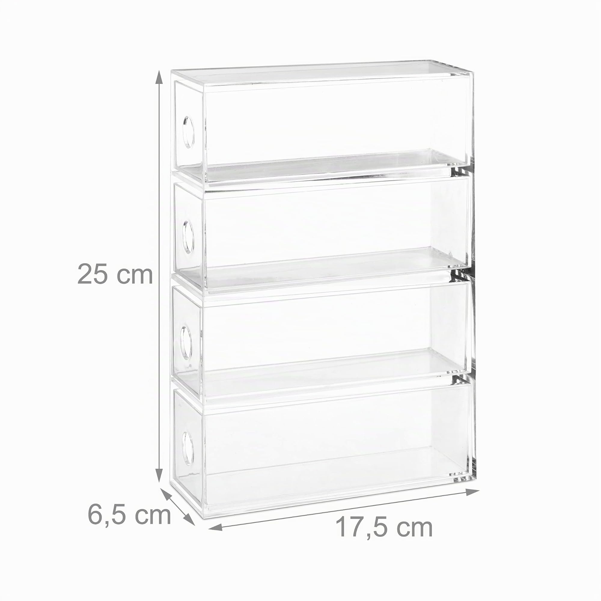 relaxdays-make-up-organizer-acryl-transparent-4-schubladen image 4