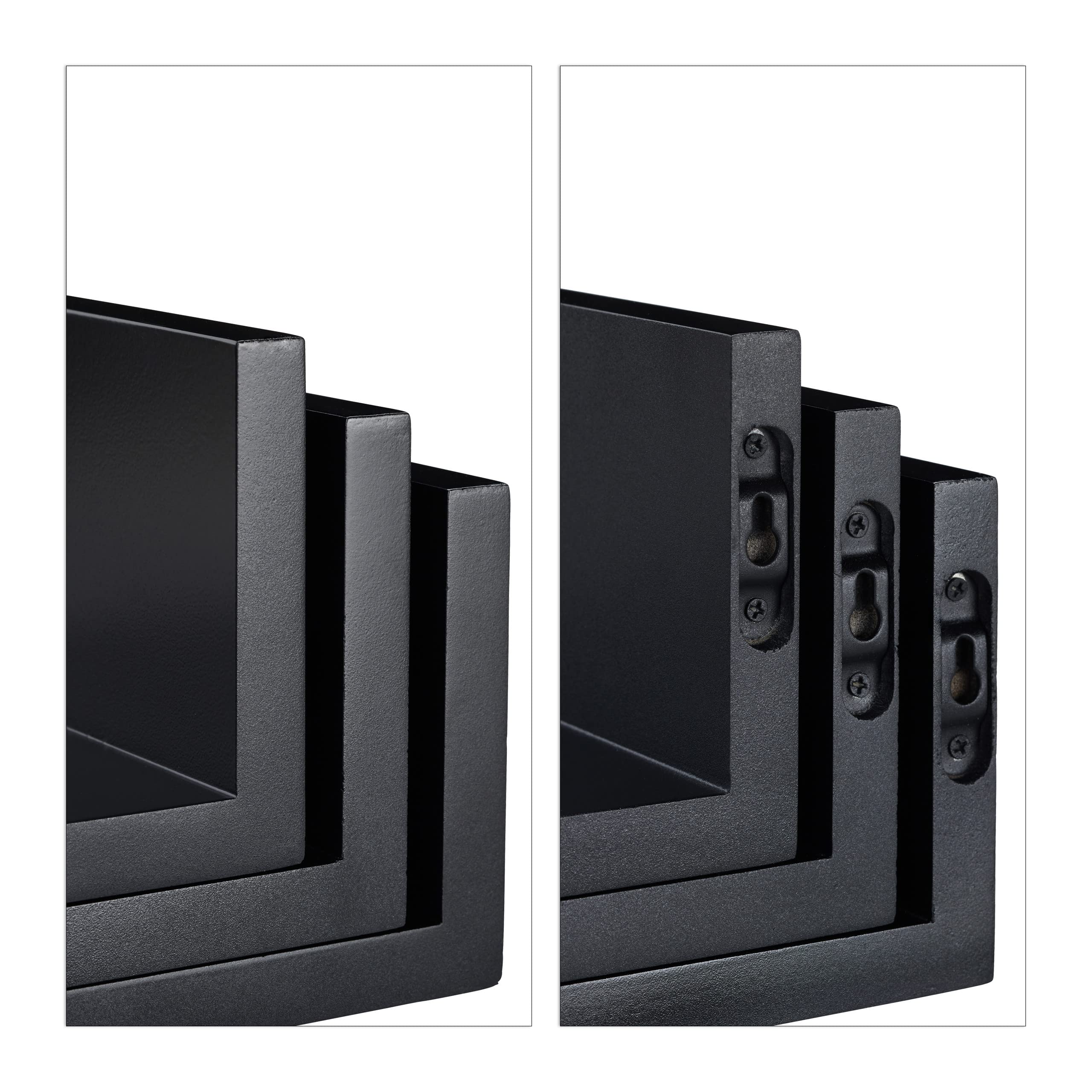 relaxdays-wandregal-u-form-3er-set-schwarz-15-cm-tiefe image 5