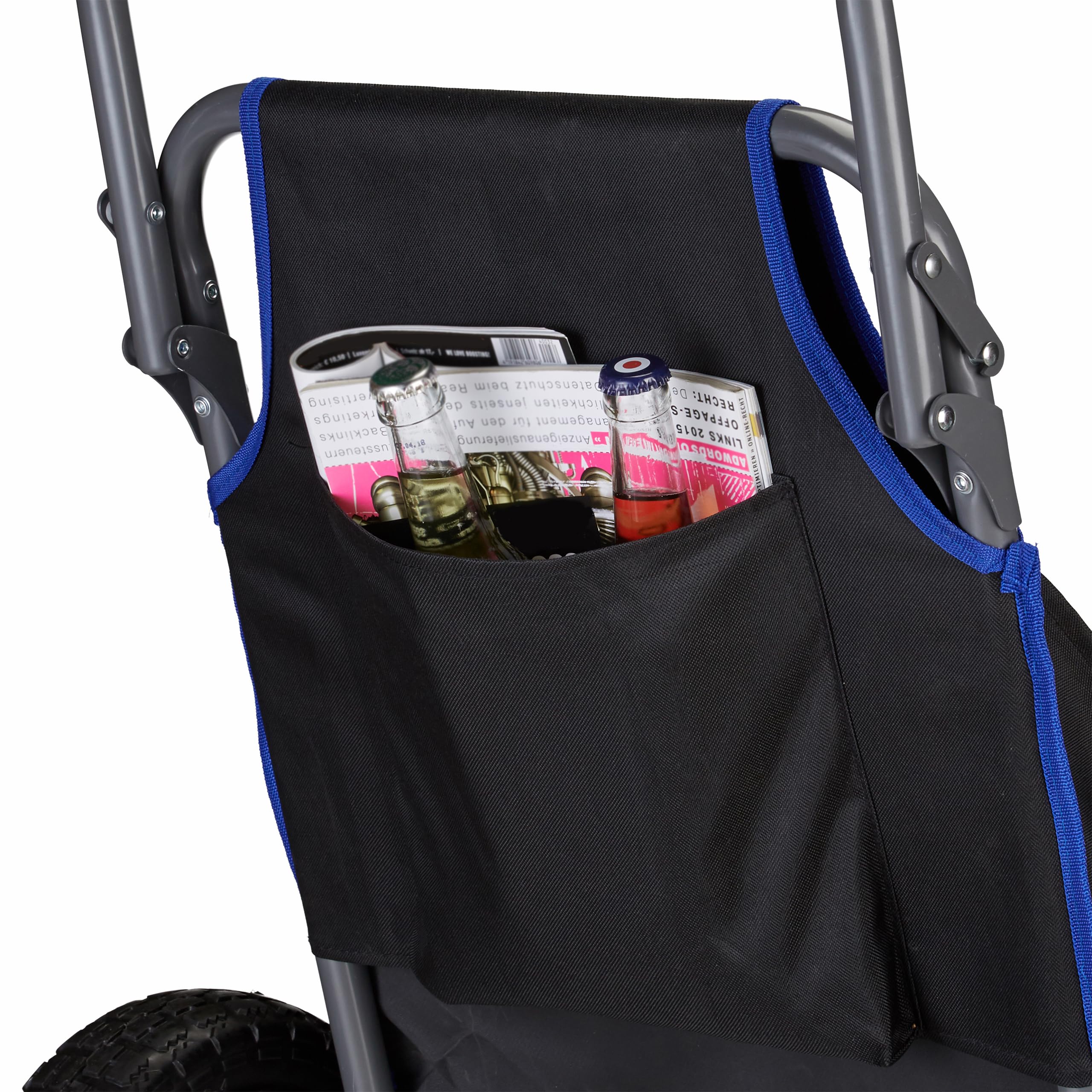 relaxdays-strandwagen-faltbar-2in1-mit-strandstuhl-sonnendach-61x65x102-cm-schwa image 3