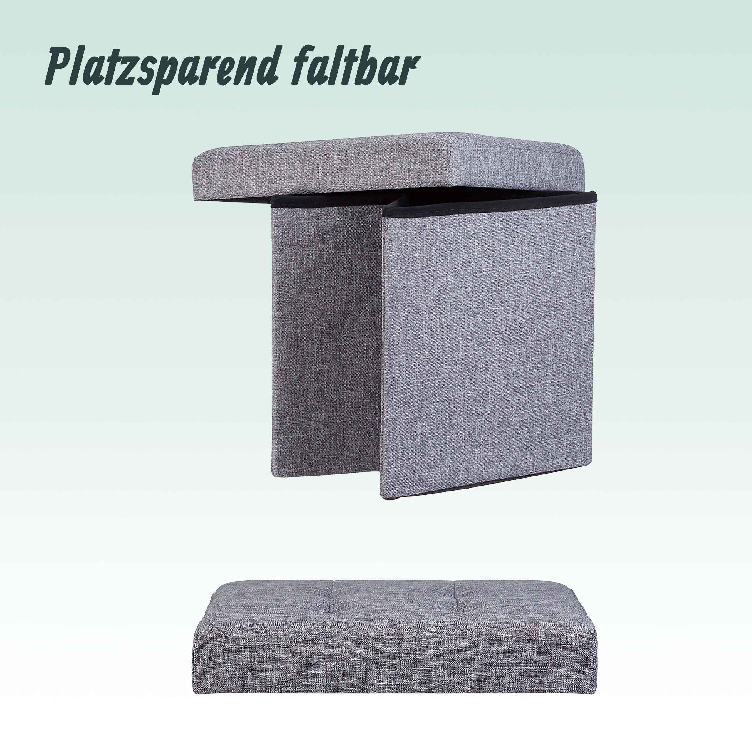 relaxdays-sitzhocker-faltbar-38-x-38-x-38-cm-dunkelgrau-300-kg image 6