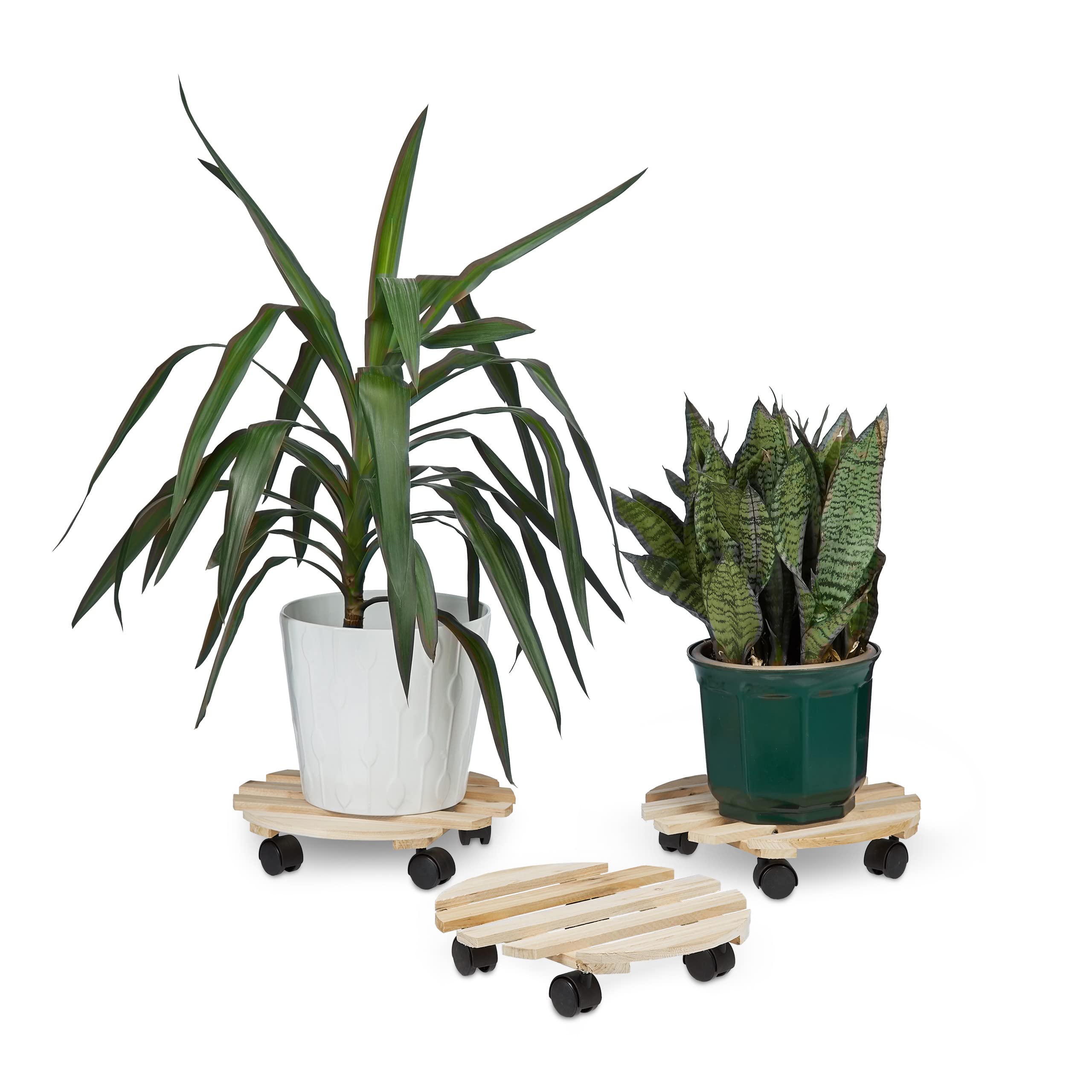 relaxdays-pflanzenroller-holz-rund-3er-set-blumenroller-33-cm-bis-30-kg-natur image 1