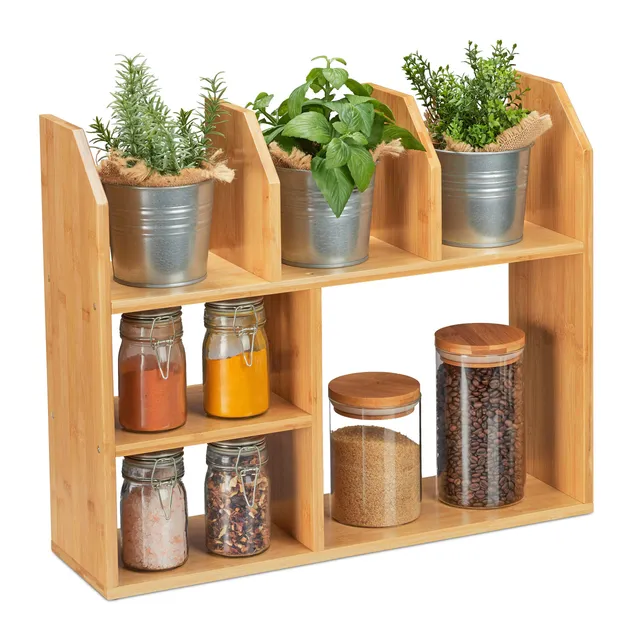 relaxdays-bambusregal-6-f-cher-45-5-x-55-x-16-cm-stehend-natur image 1