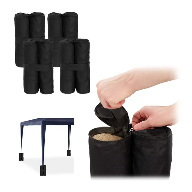 relaxdays-pavillon-gewichte-4er-set-bef-llbar-bis-10-kg-je-fu-schwarz image 1