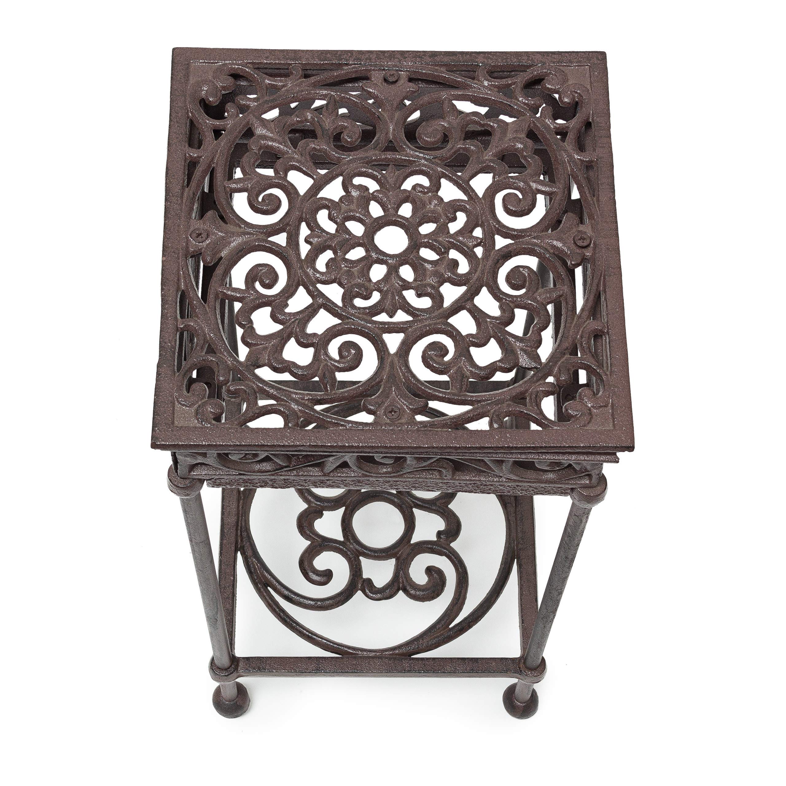 relaxdays-blumenhocker-quadratisch-gr-e-m-aus-gusseisen-blumenst-nder-bronze image 4