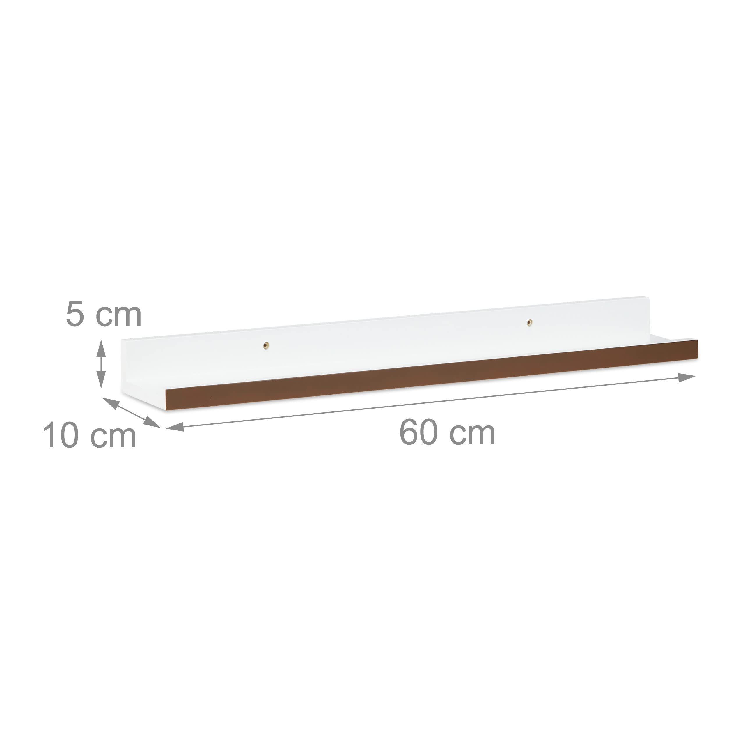 relaxdays-schweberegal-schmal-60x10-cm-wandboard-wei-braun image 3