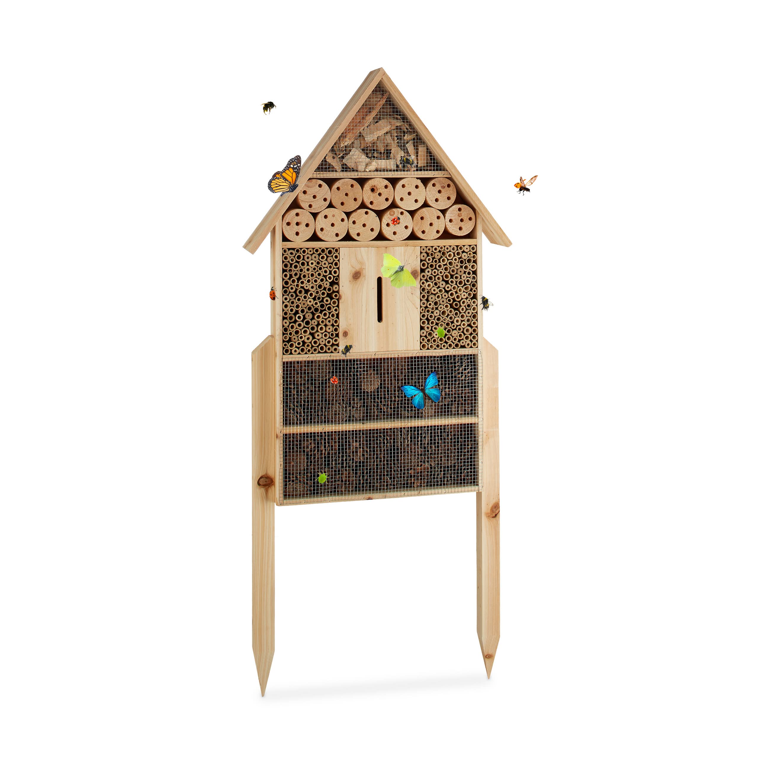 relaxdays-insektenhotel-xl-stehend-79-cm-natur-7-kammern image 1