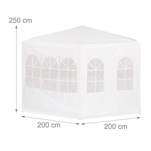 relaxdays-pavillon-6-eckig-wei-mit-seitenw-nden-2x2x2x2-5-m-pe image 6