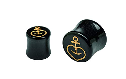 astra-herzanker-ear-plug-aus-echtholz-schwarz-einzeln-gr-12 image 1