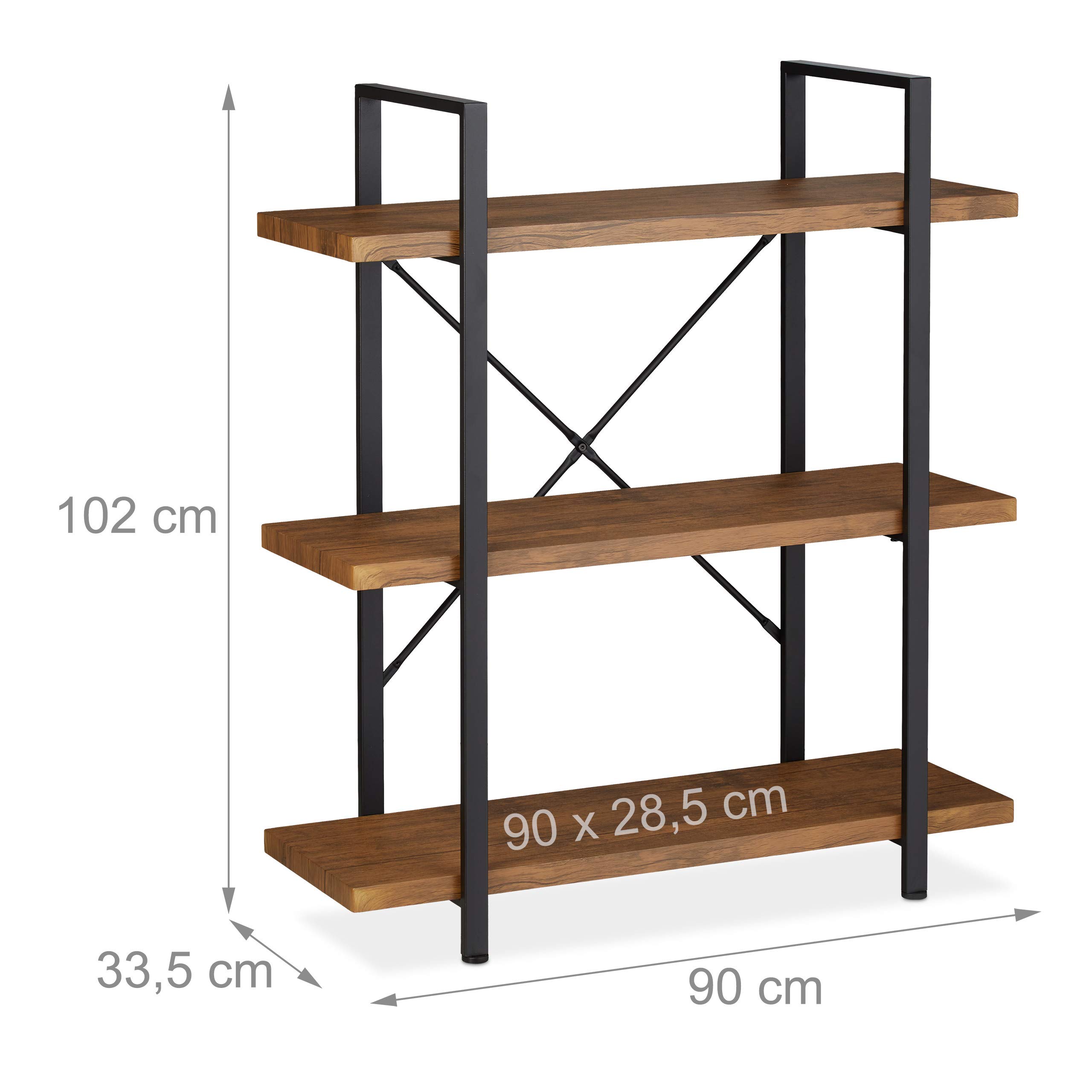 relaxdays-industrial-standregal-3-ebenen-102-x-90-x-33-5-cm-braun-schwarz image 3