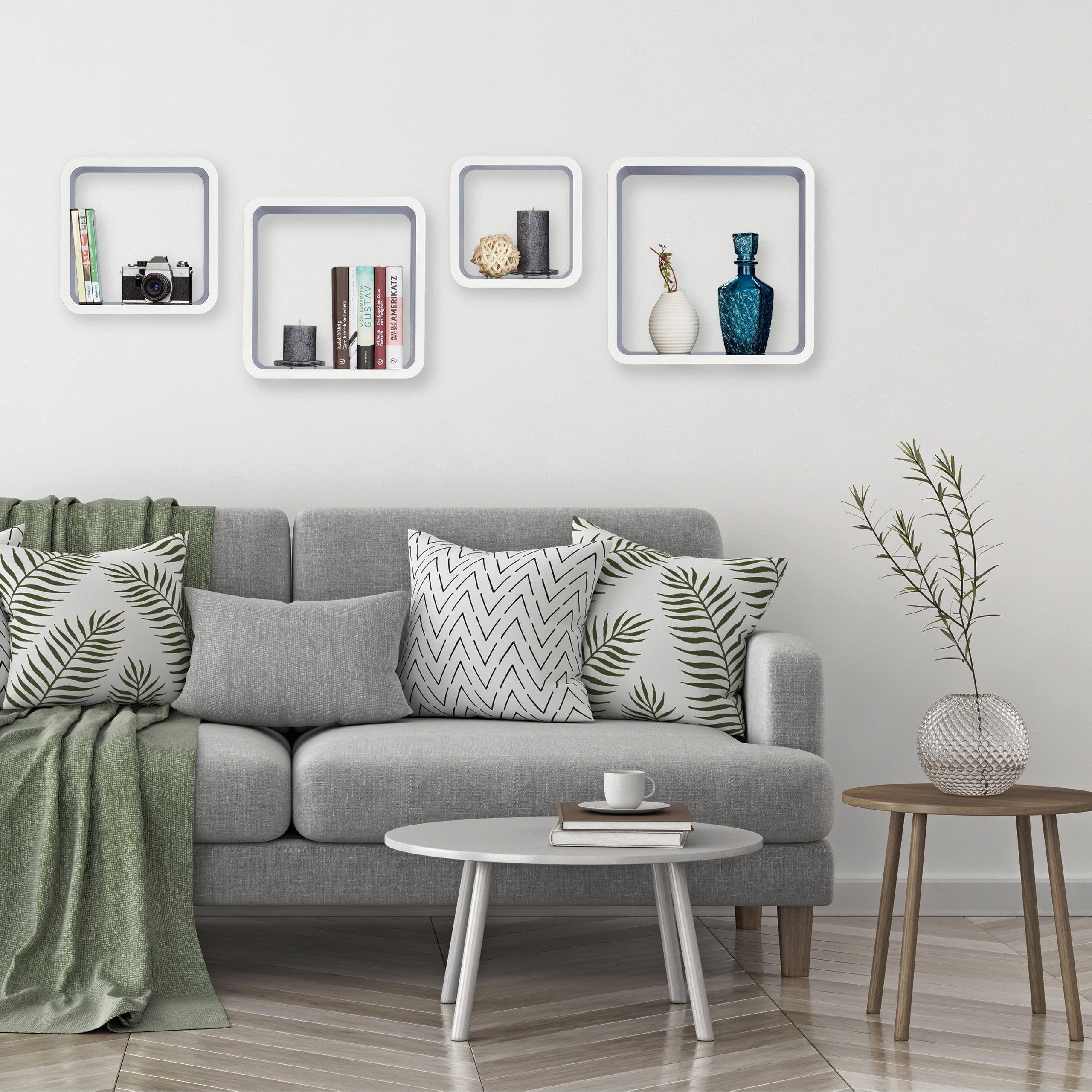 relaxdays-wandregal-cube-4er-set-quadratisch-mdf-wei image 2