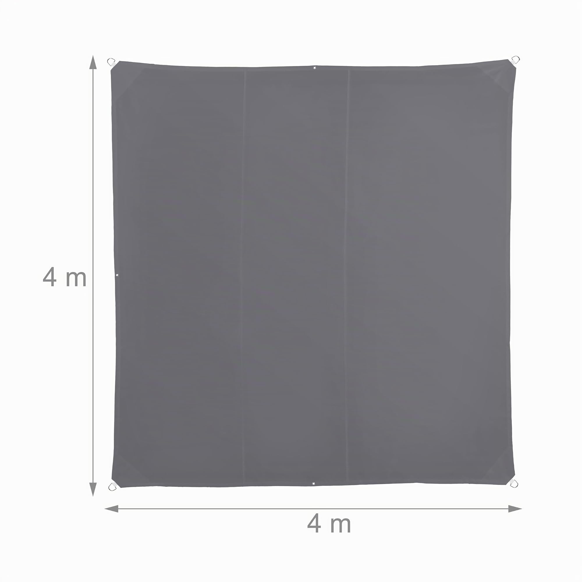 relaxdays-sonnensegel-quadratisch-4-x-4-m-grau-wasserabweisend image 4