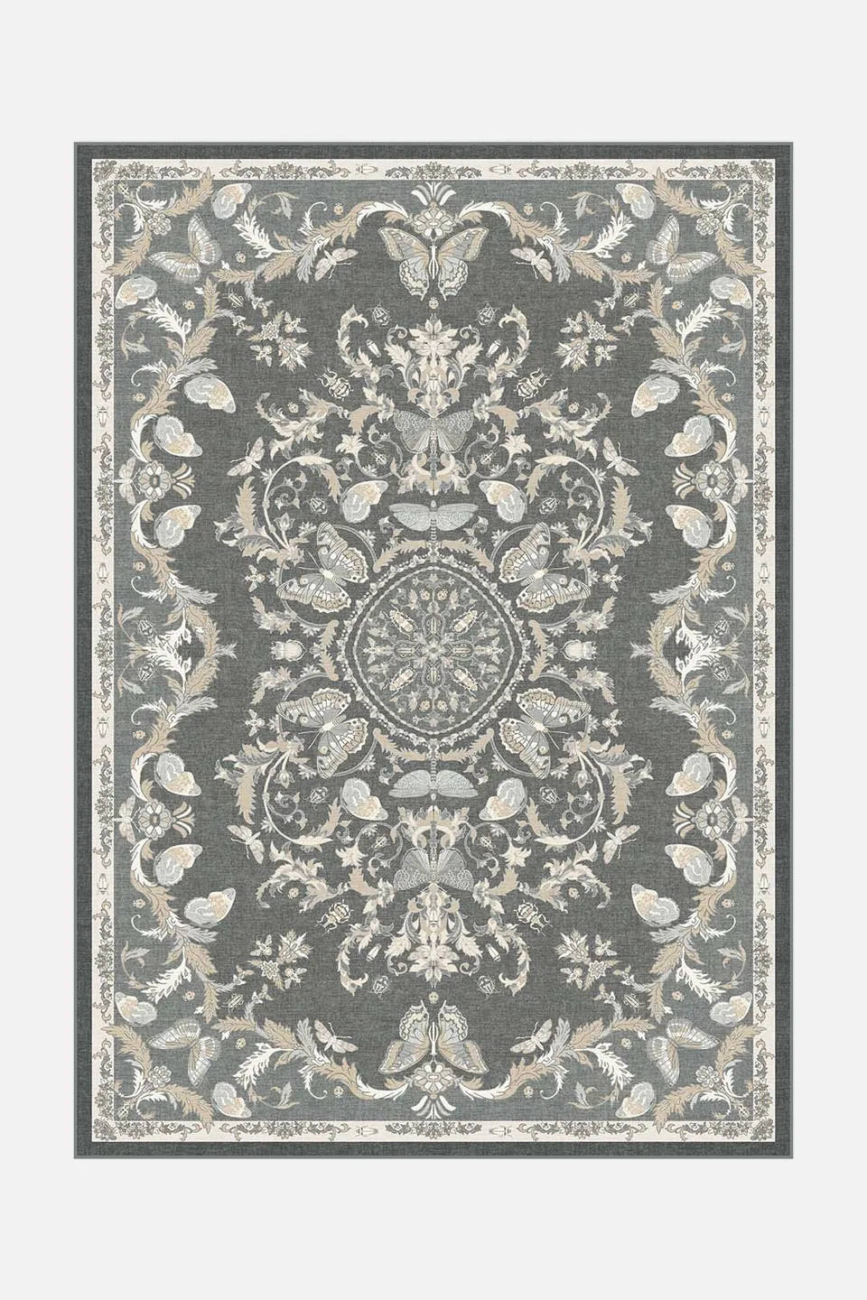teppana-nymphalis-anthrazit-teppich-waschbar-grau-beige image 1